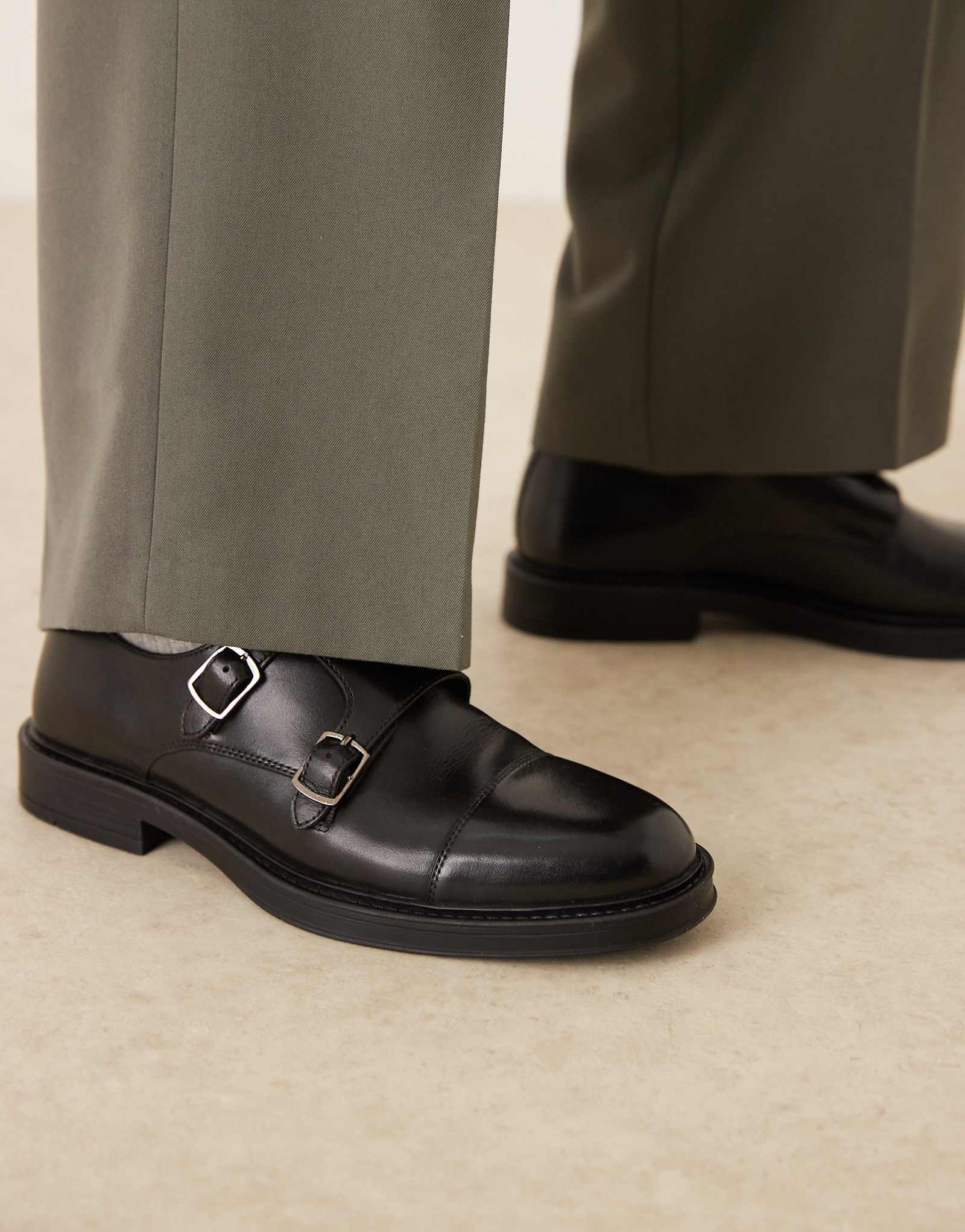 Walk London Vincent Monk in brown leather black 24790₽
