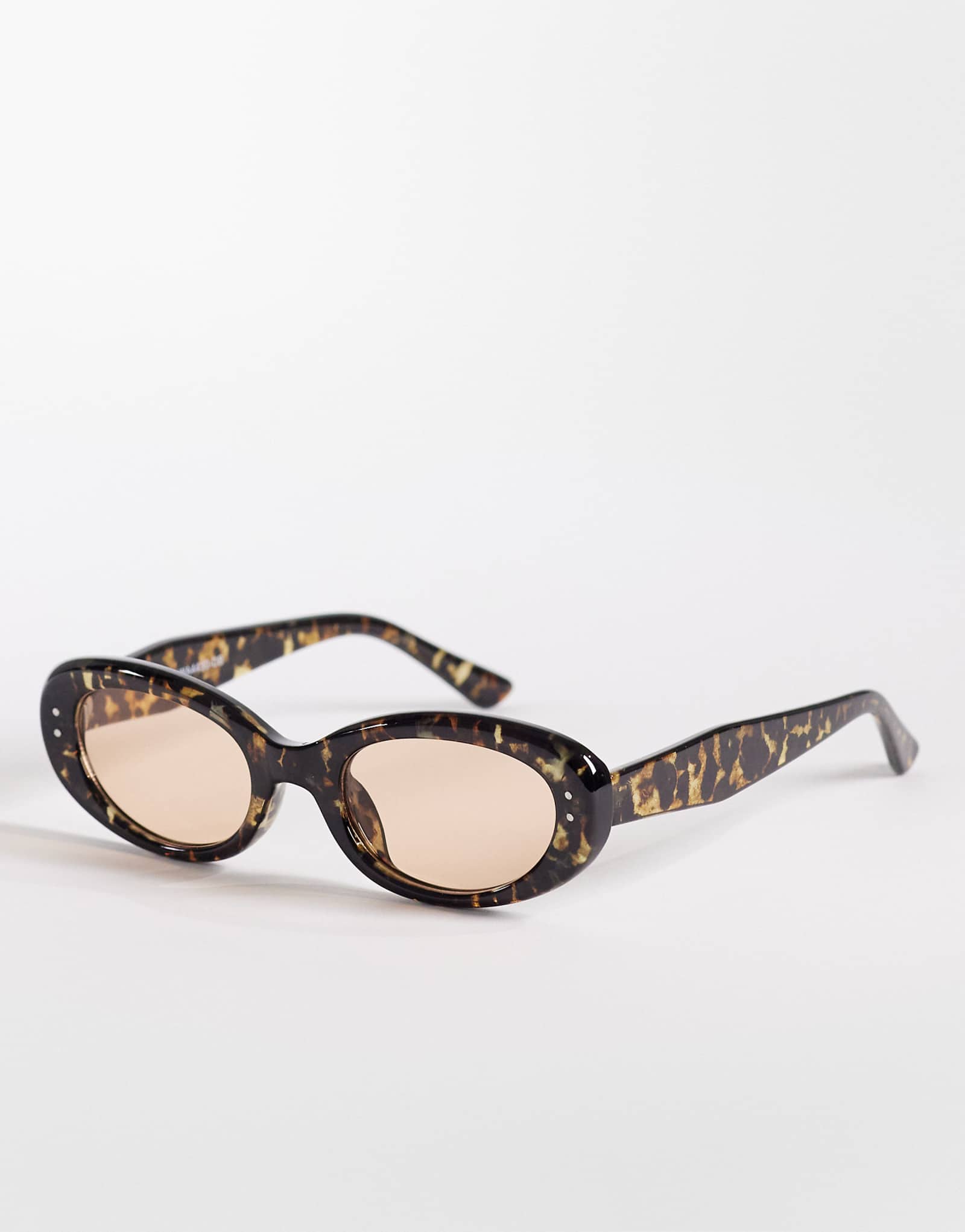 Kaiia exclusive oval frame tan lens sunglasses in light tort tort and tan 4090₽