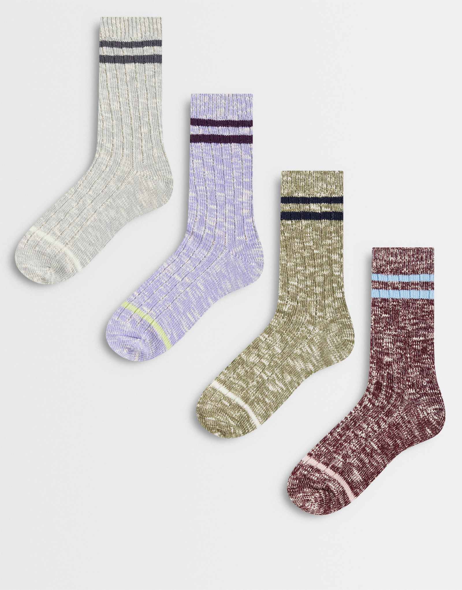 Cotton On 4-pack cozy weekend socks in multi pack multi