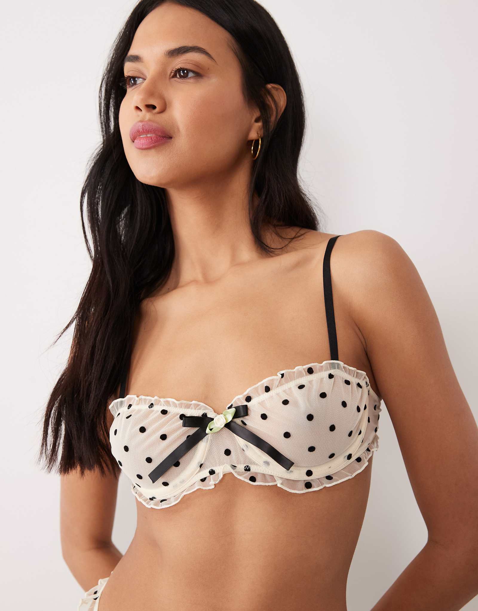 Wild Lovers Romy mesh bra in black and white polka dot polka dot 12790₽