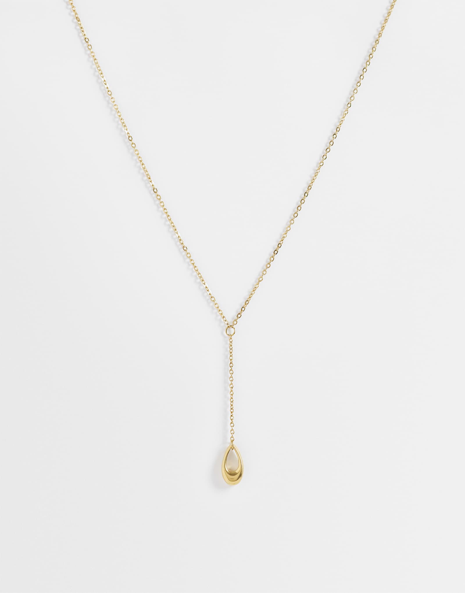 Lost Souls lariat necklace with molten pendant in 18kt gold plated stainless steel gold 4990₽