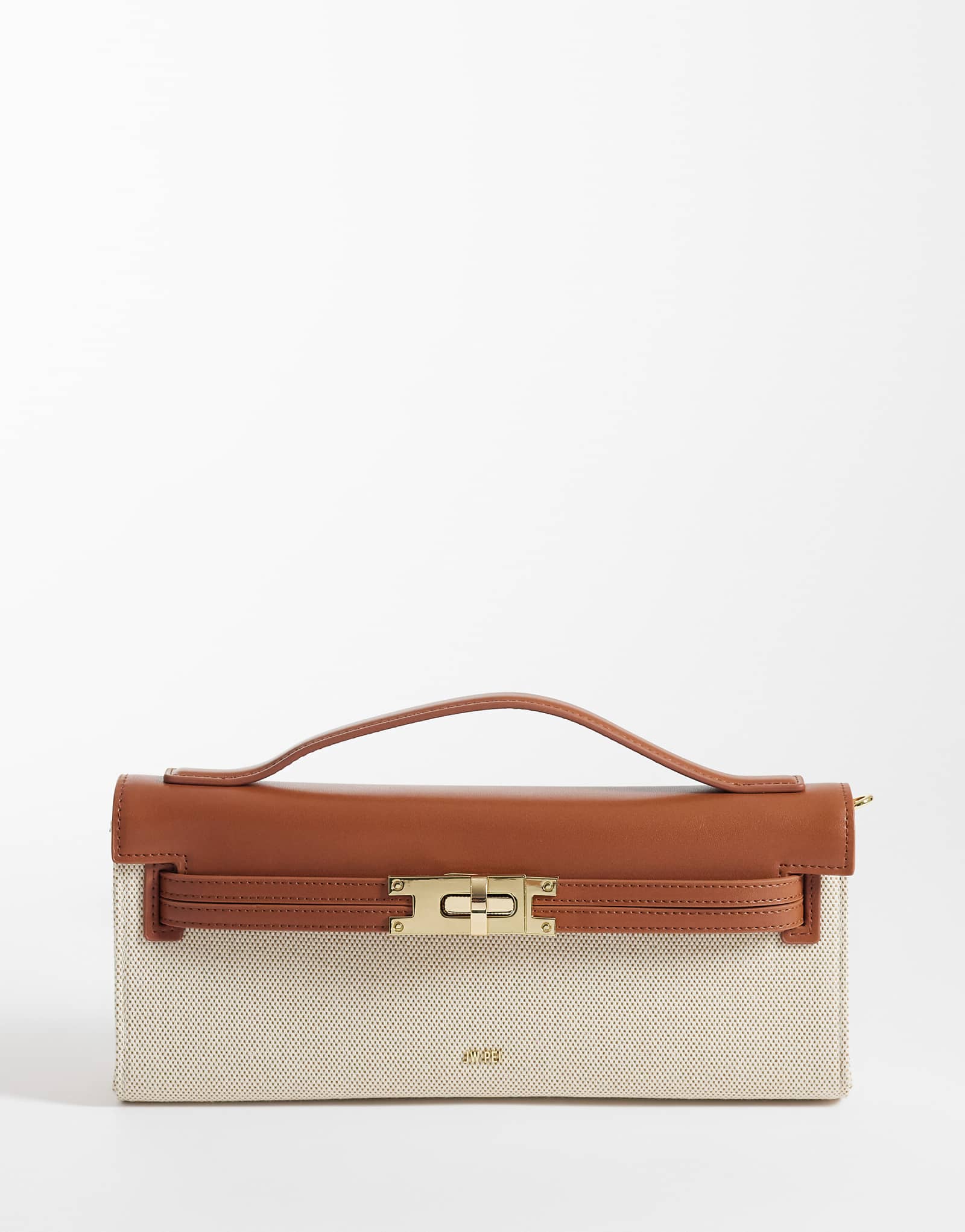 JW PEI Bria structured top handle purse in brown canvas brown 36990₽