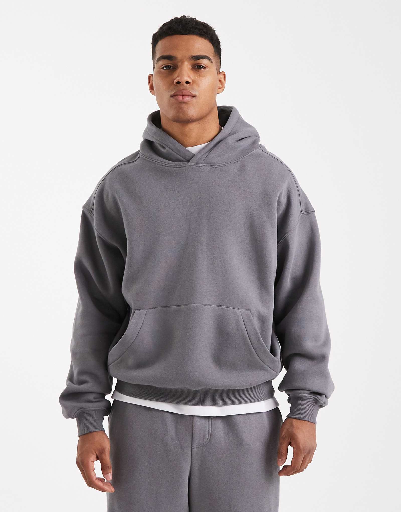 Cotton On box fit hoodie in slate stone - part of a set 10090₽