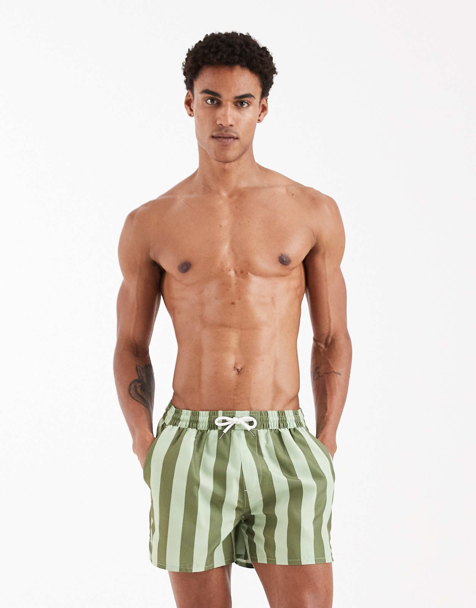 Aray swimshort in tonal khaki stripe khaki 5390₽