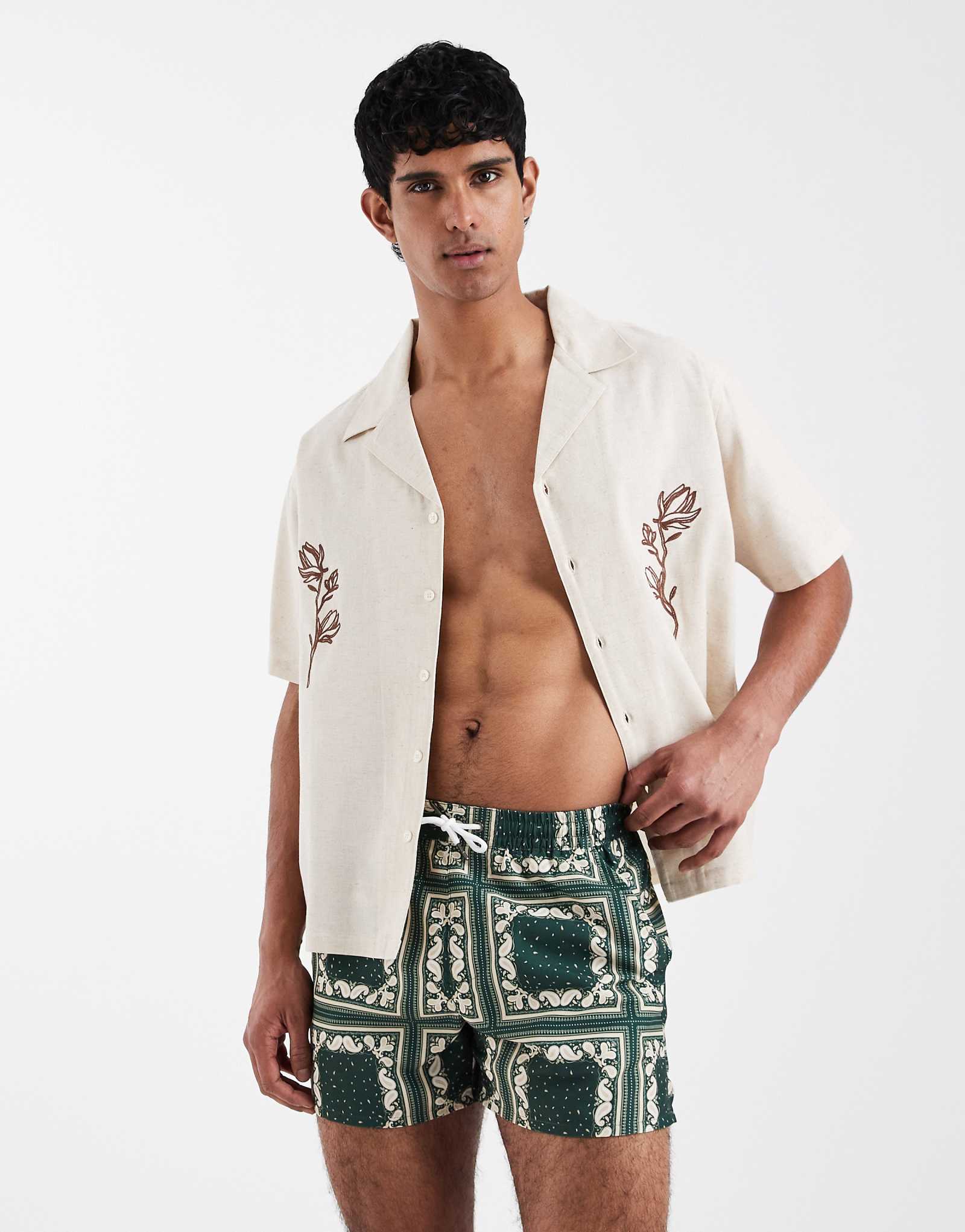 Aray bandana print swimsuit in green green 5390₽