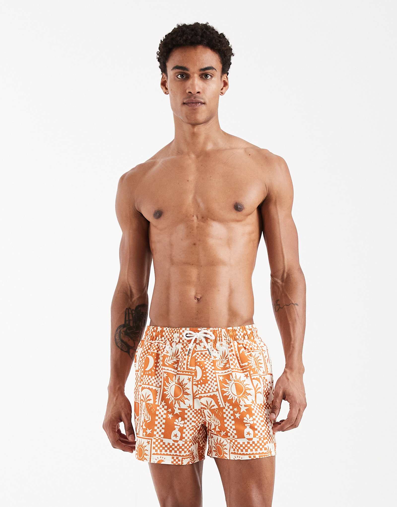 Aray sundial print swimshort in orange orange 5390₽