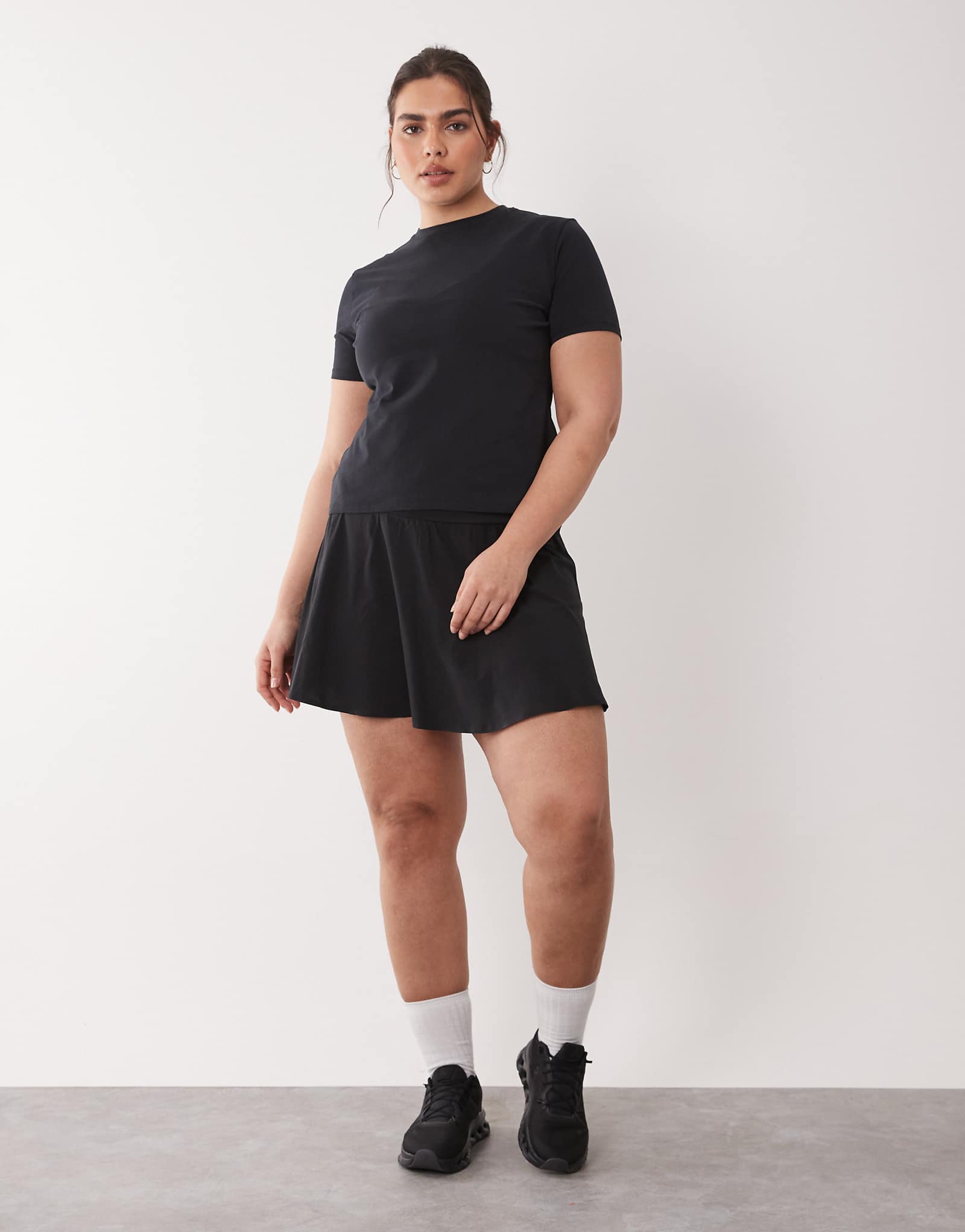 4505 Curve active flippy tennis skirt with liner shorts in black black 7790₽