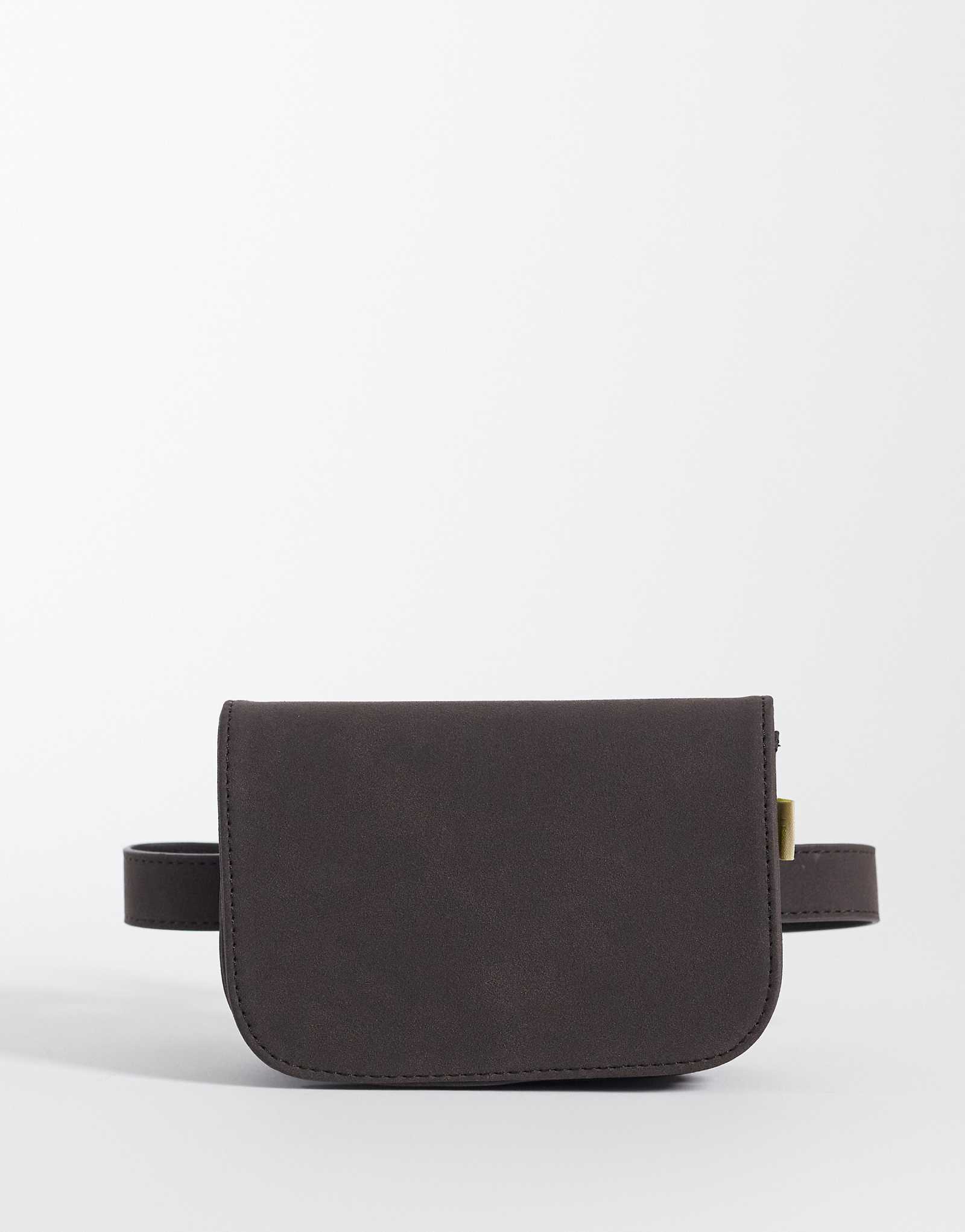 JJXX faux suede belt bag in brown bracken 11790₽