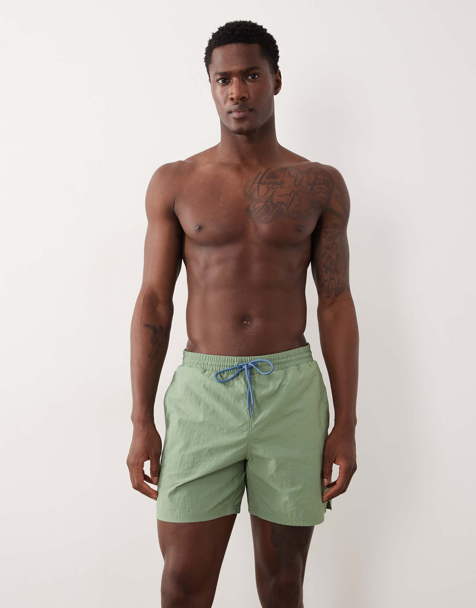 Farah Colbert drawstring logo swim shorts in green green 13390₽
