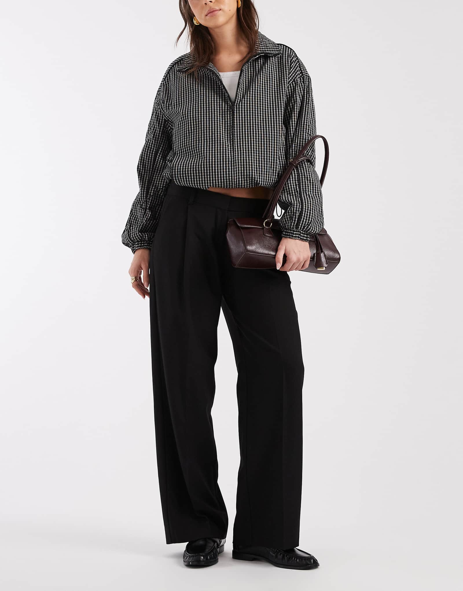 JJXX low rise wide leg pants in black black 11590₽