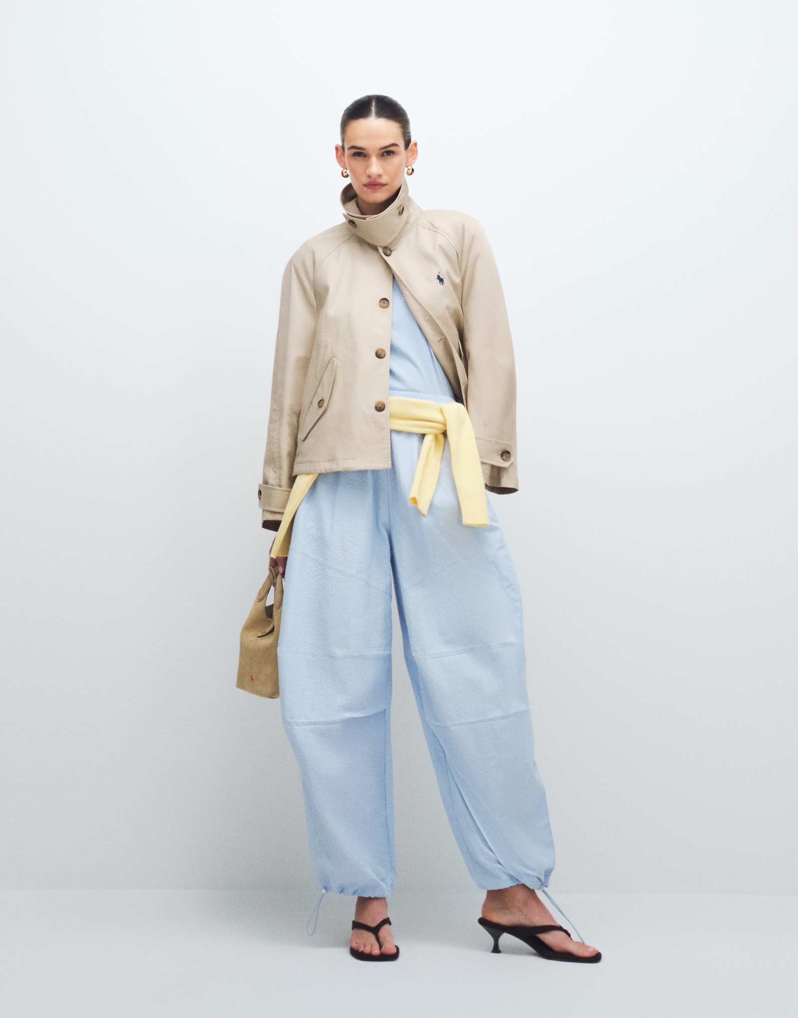 BRONZE SNAKE Lavinia pinstriped pants in blue blue 22890₽