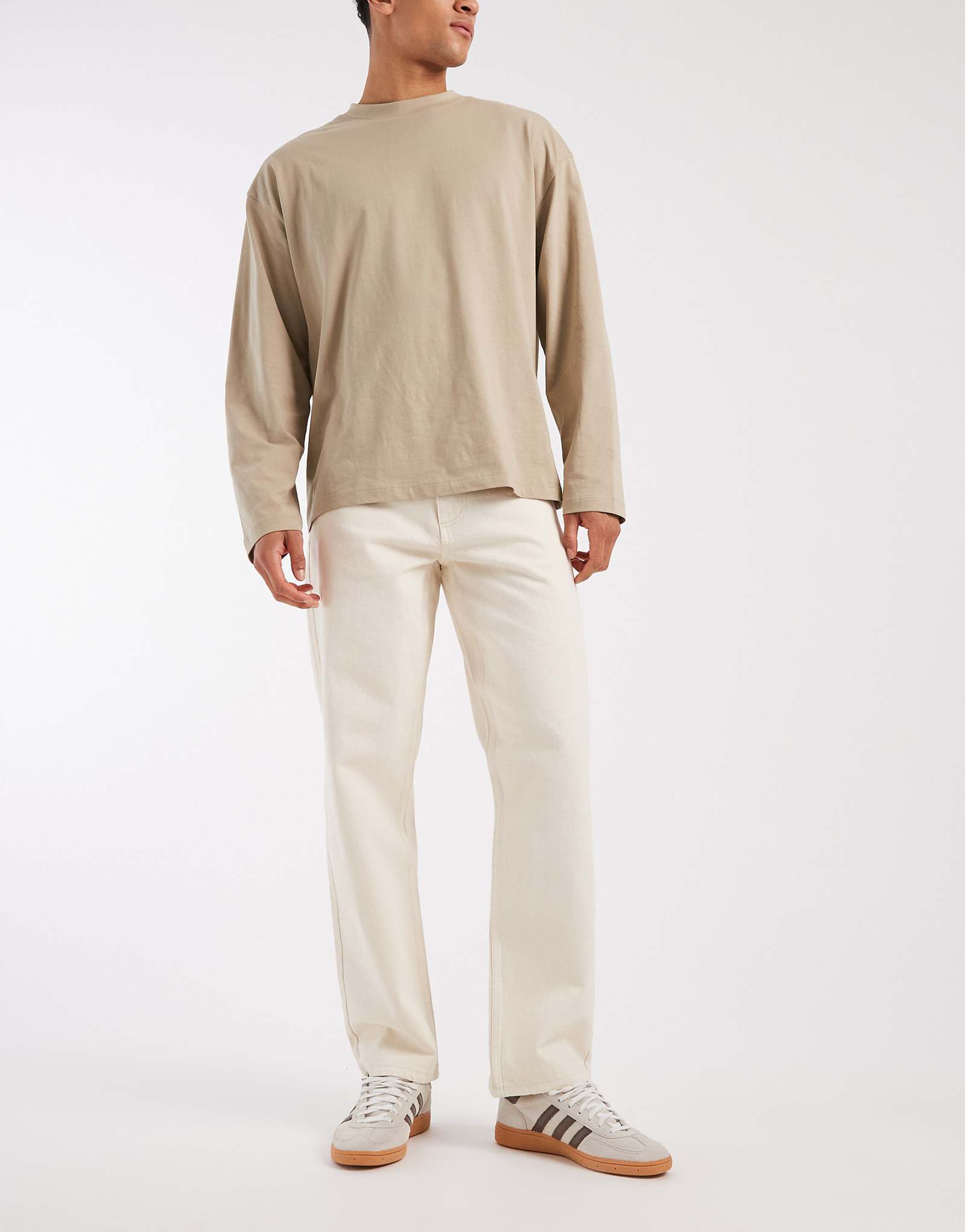 Redefined Rebel Tokyo loose fit jeans in white white