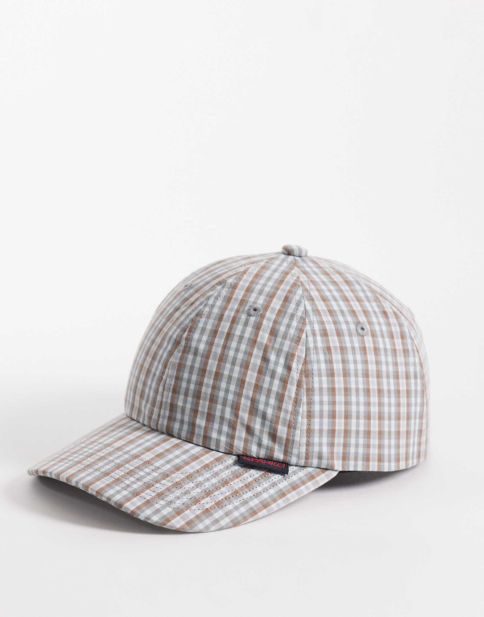 Gramicci millwood plaid cap in brown brown 16890₽