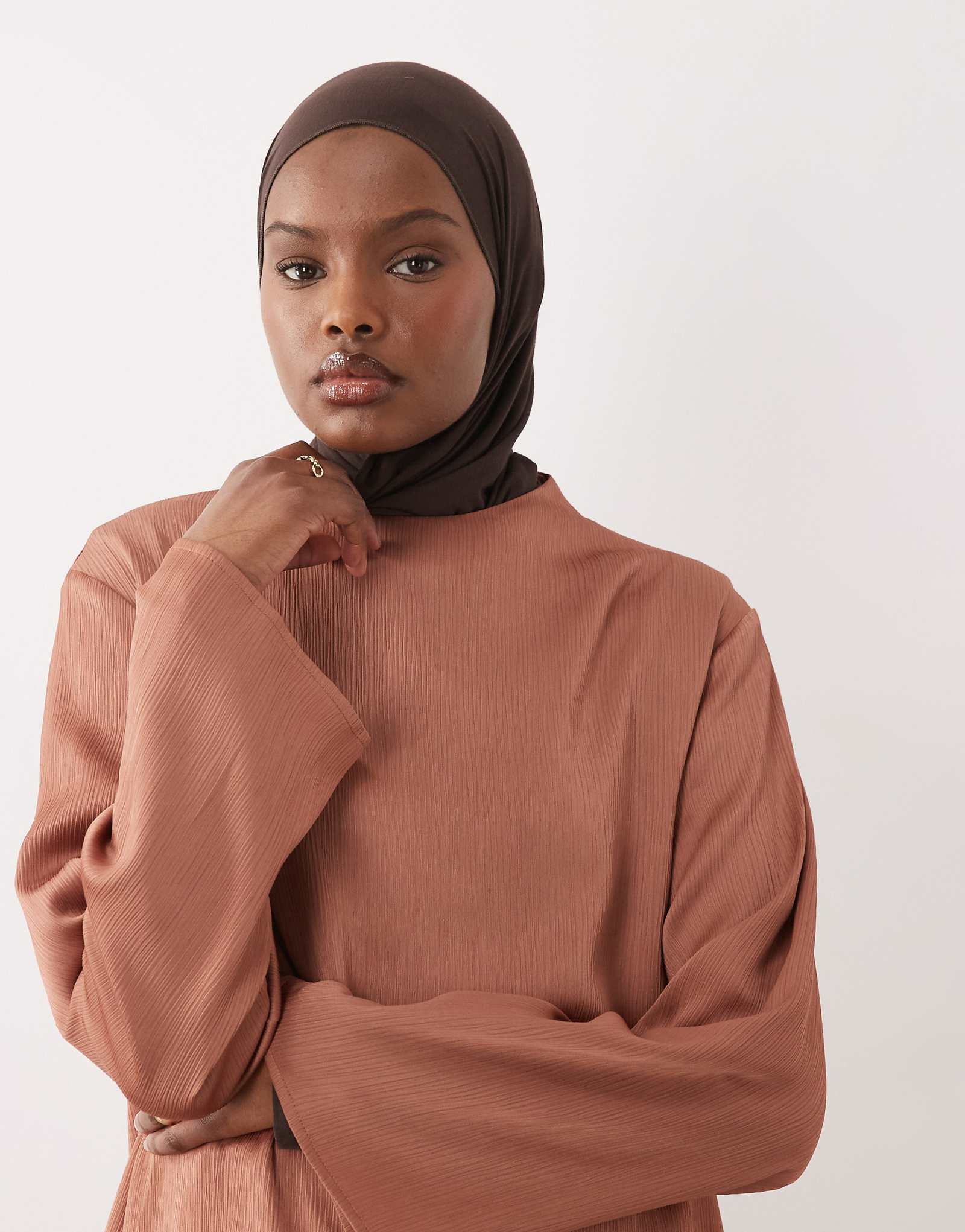 IYAL jersey headscarf in brown brown 6190₽