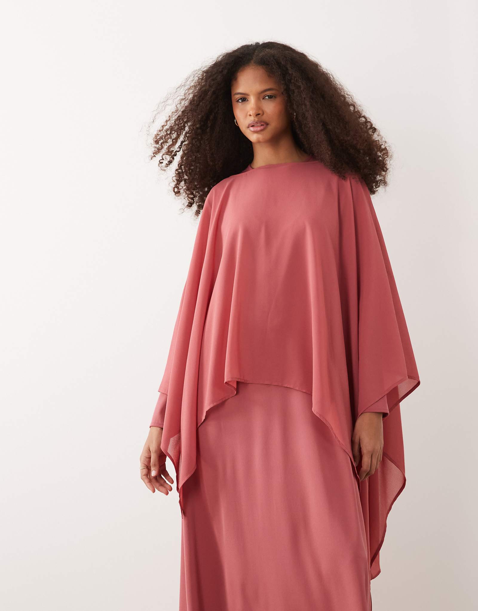 IYAL cape detail midaxi dress in pink pink 33290₽