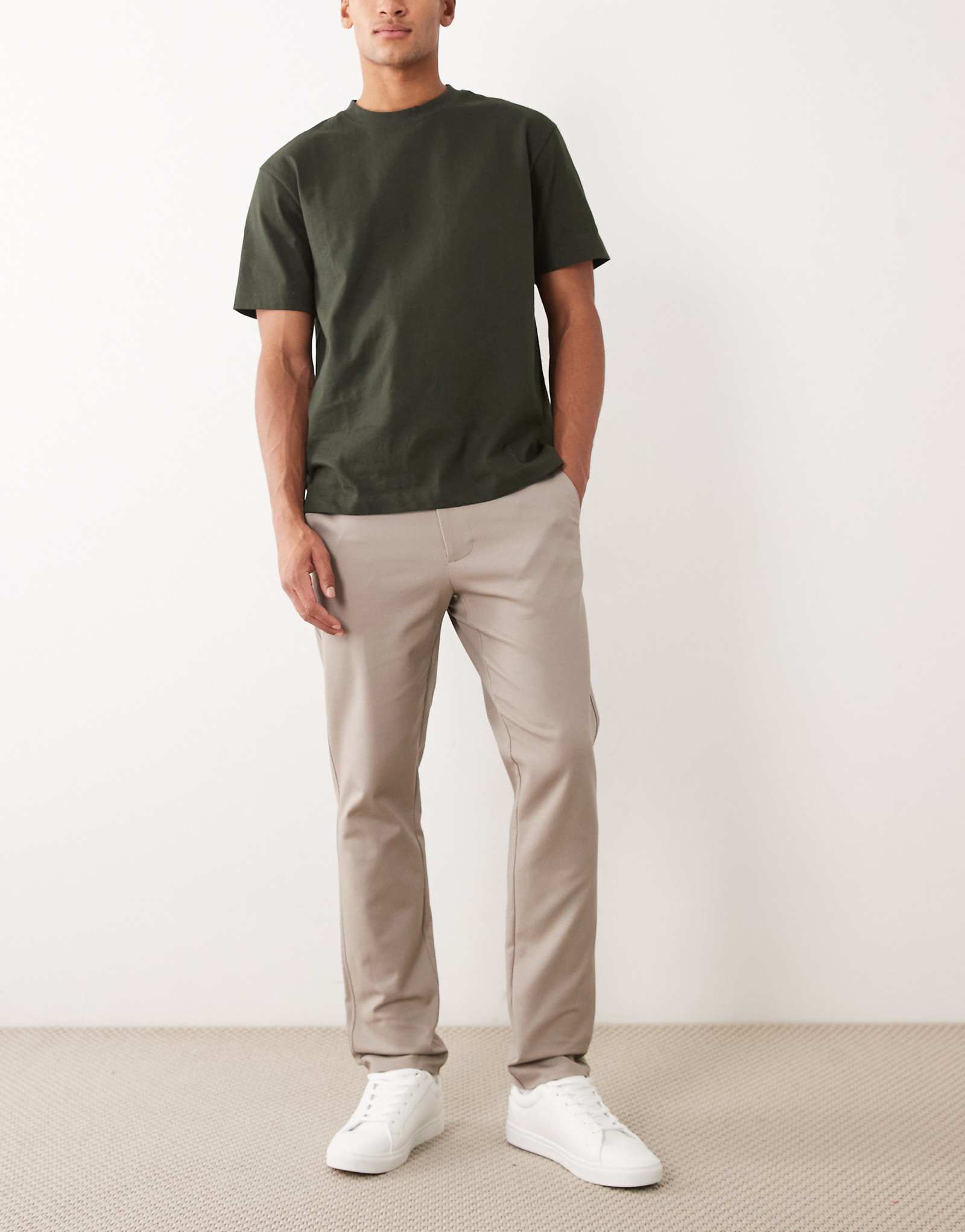 River Island core slim chinos in beige beige 11590₽