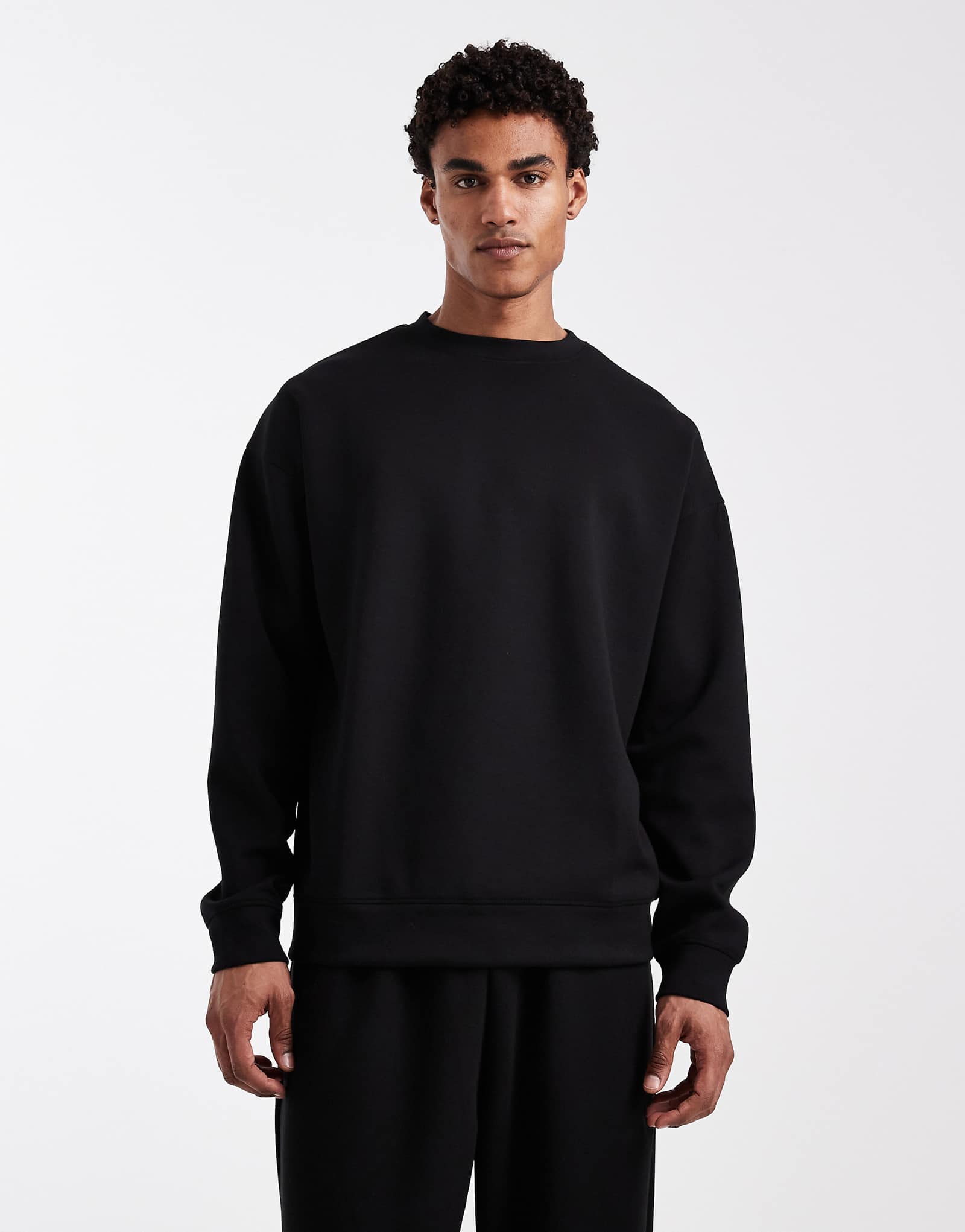 Brave Soul sweatshirt in black scuba-style fabric - part of a set 11390₽
