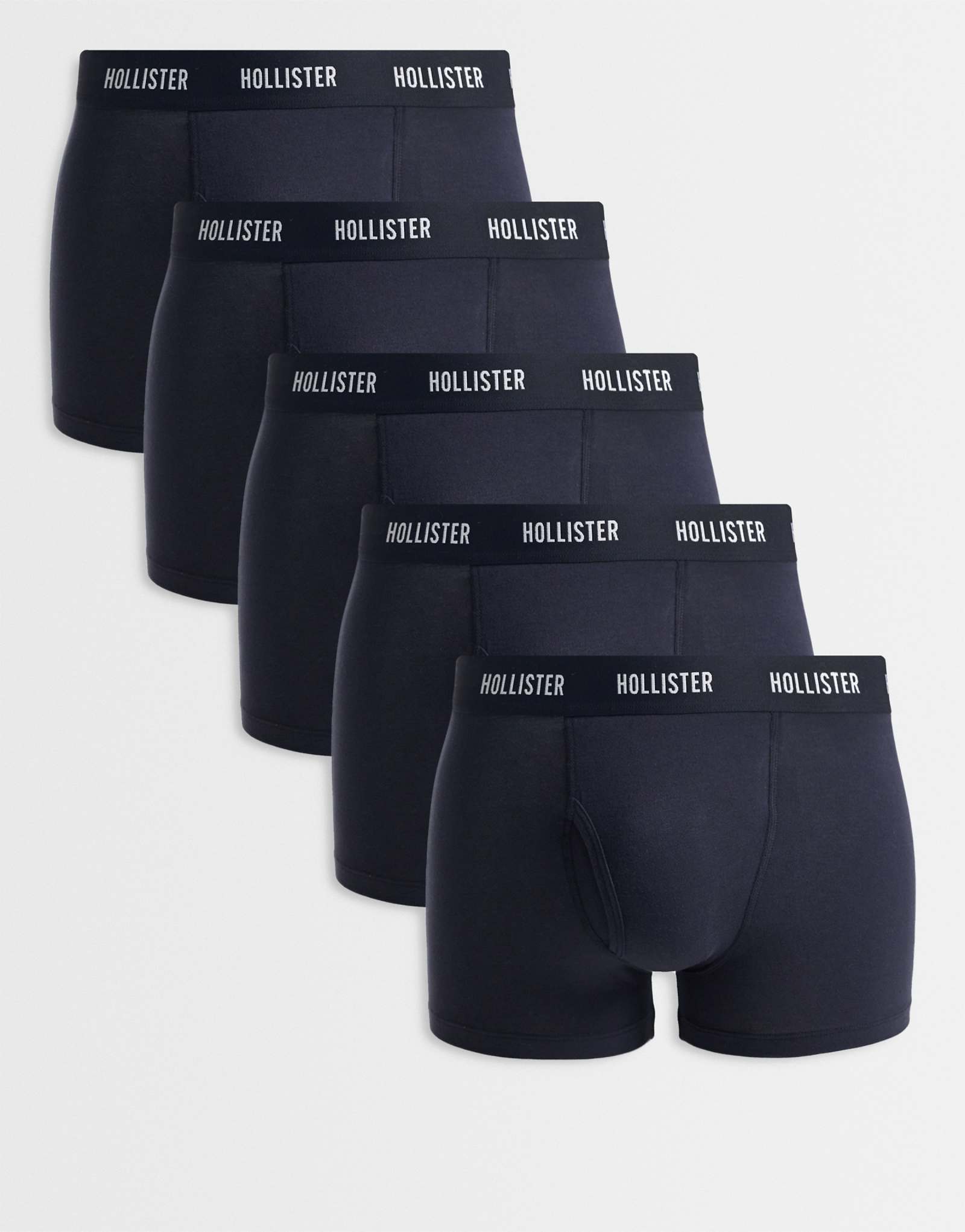 Hollister 5-pack logo band classic boxers in black black 11390₽