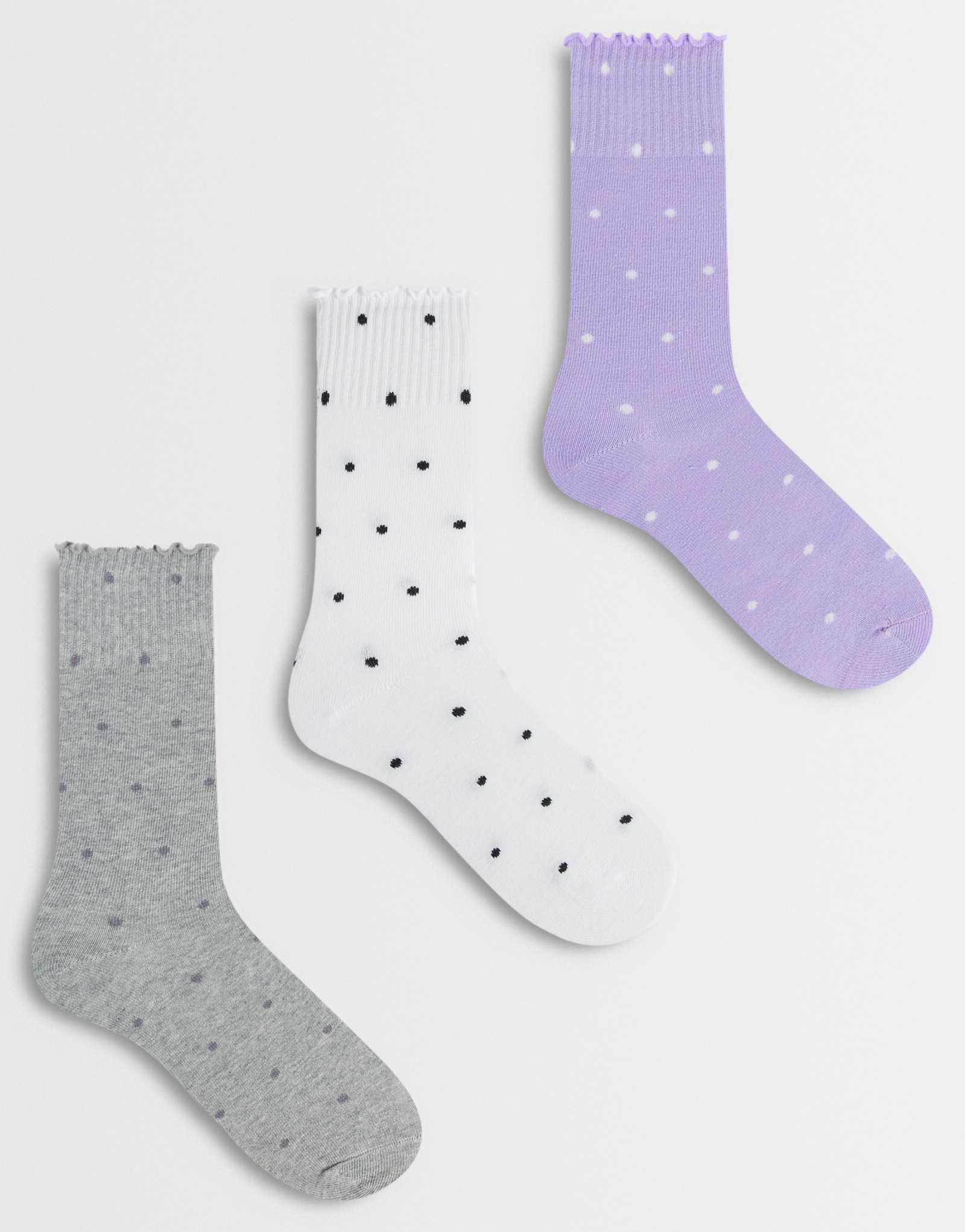 JJXX 3 pack polka dot socks in purple mix purple rose 5190₽