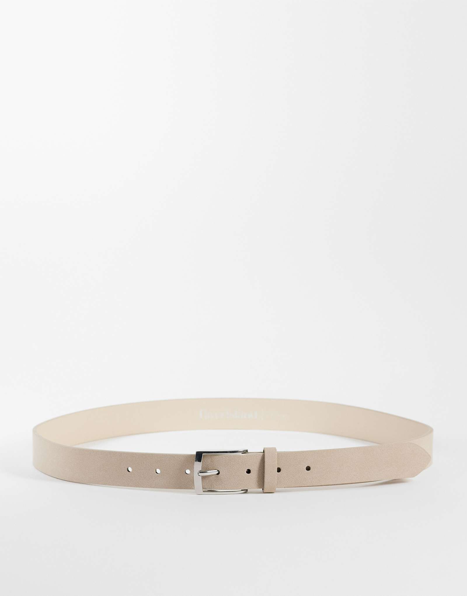 River Island faux suede belt in stone stone 3890₽