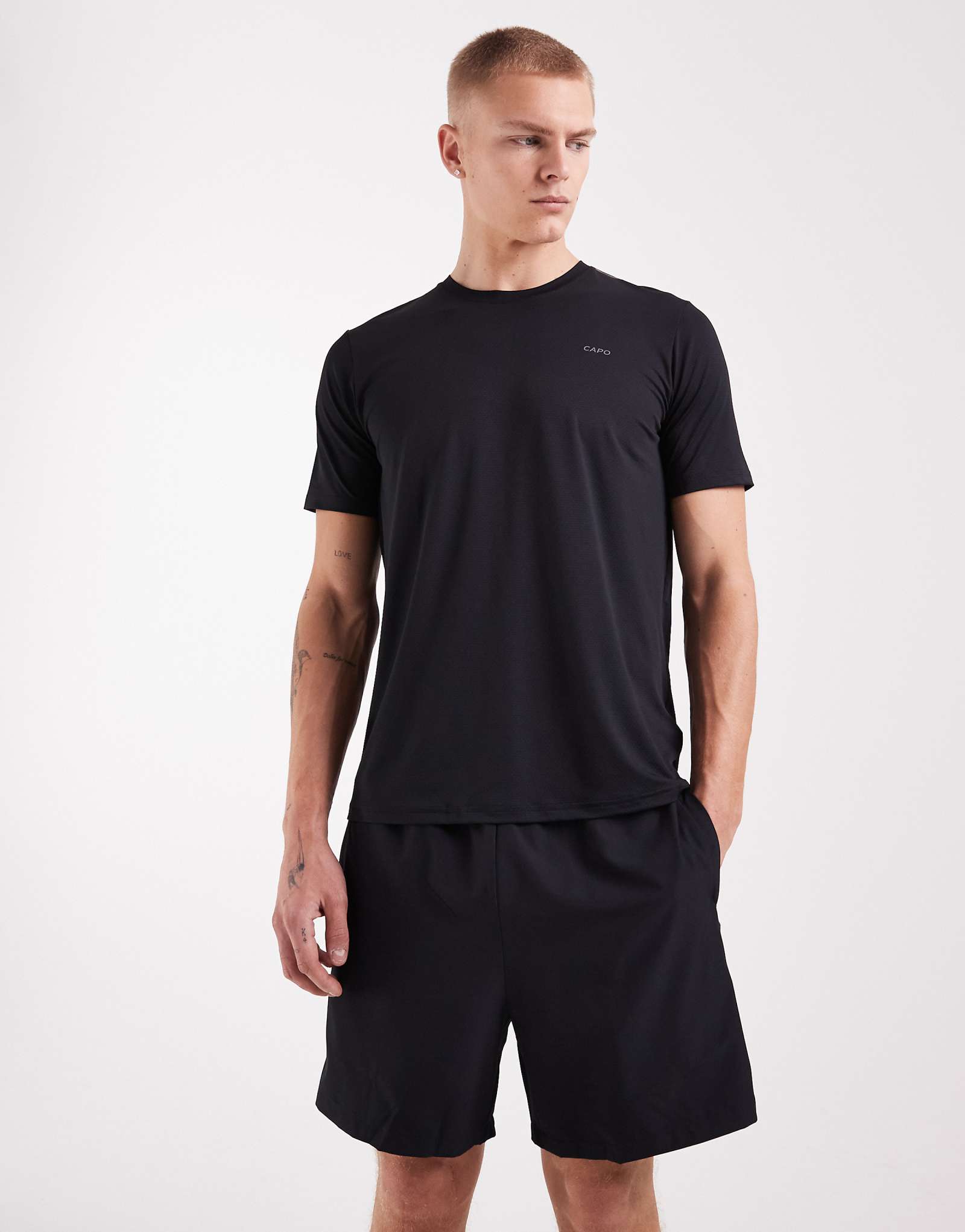 CAPO active performance logo shorts in black black 9290₽
