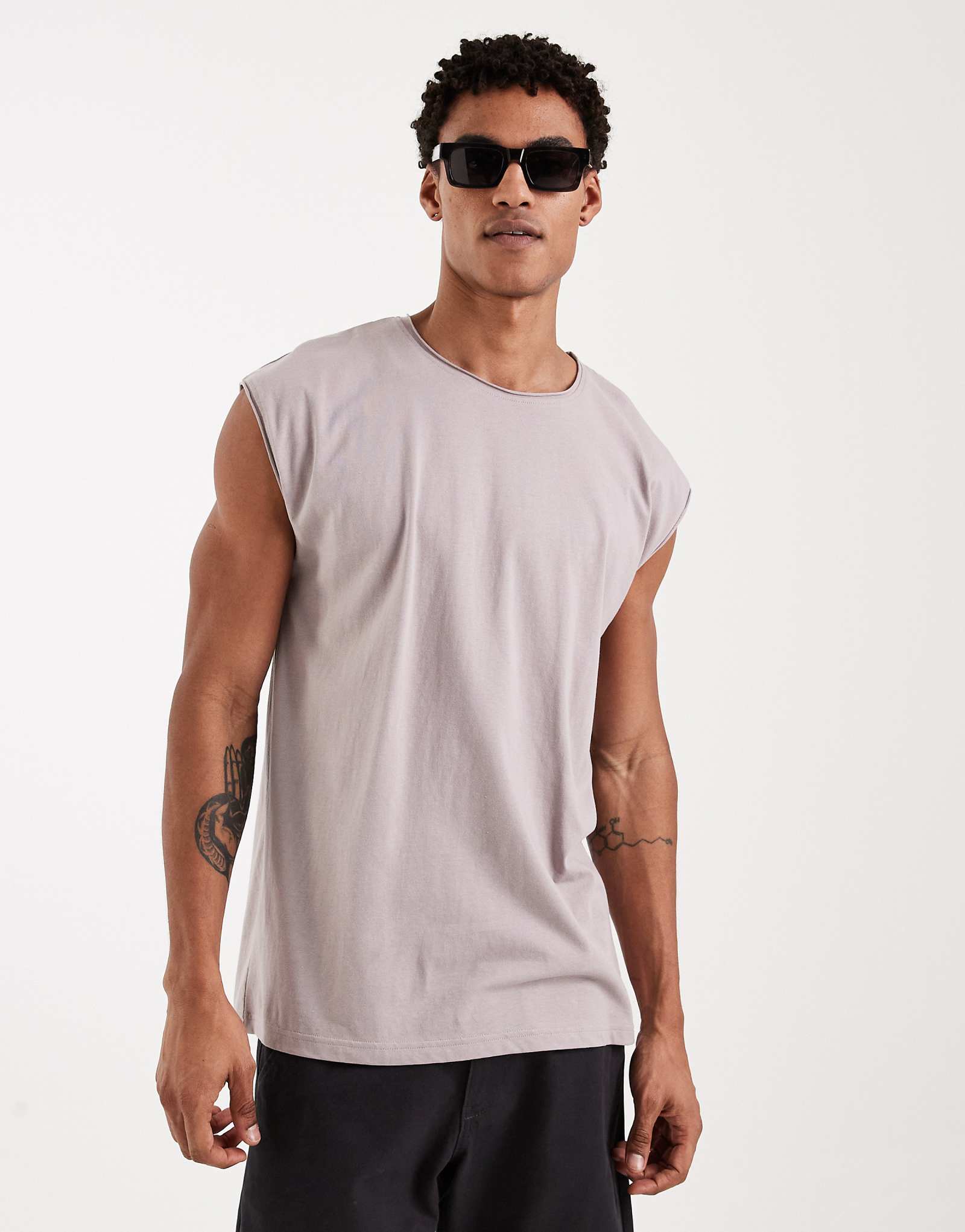 Brave Soul oversized tank top in dusty purple purple 4090₽