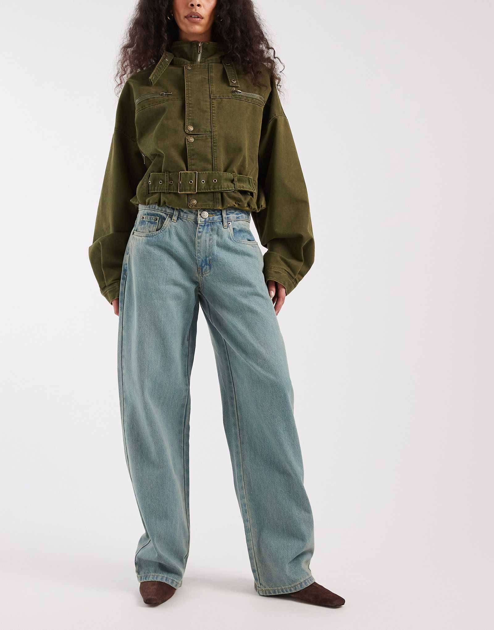 Daisy Street low rise boyfriend jeans in blue blue 11390₽