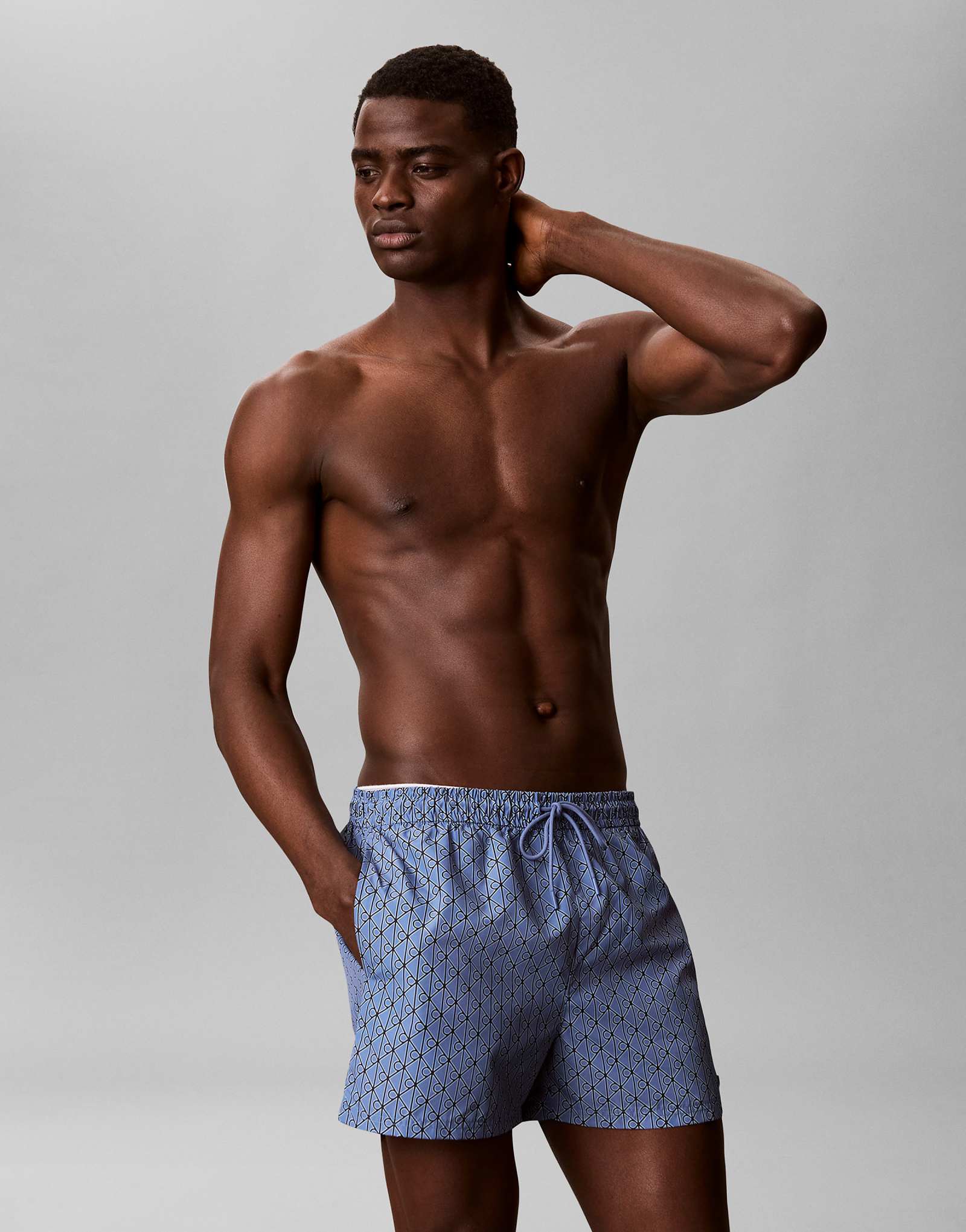 Calvin Klein swim shorts in blue 20242 icon cotton emblem 17290₽
