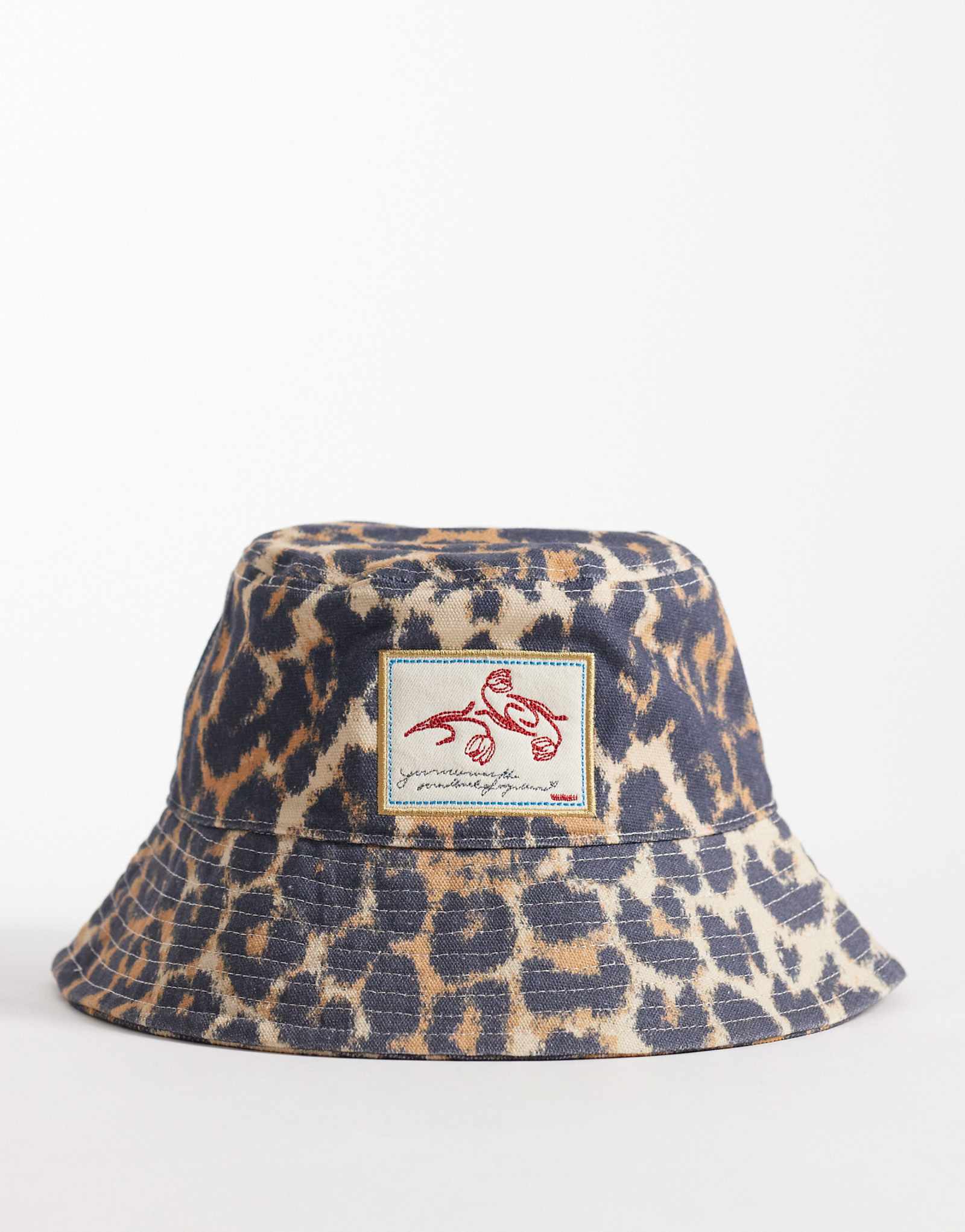 Becksondergaard leopa cotton bucket hat in leopard print multi 12790₽