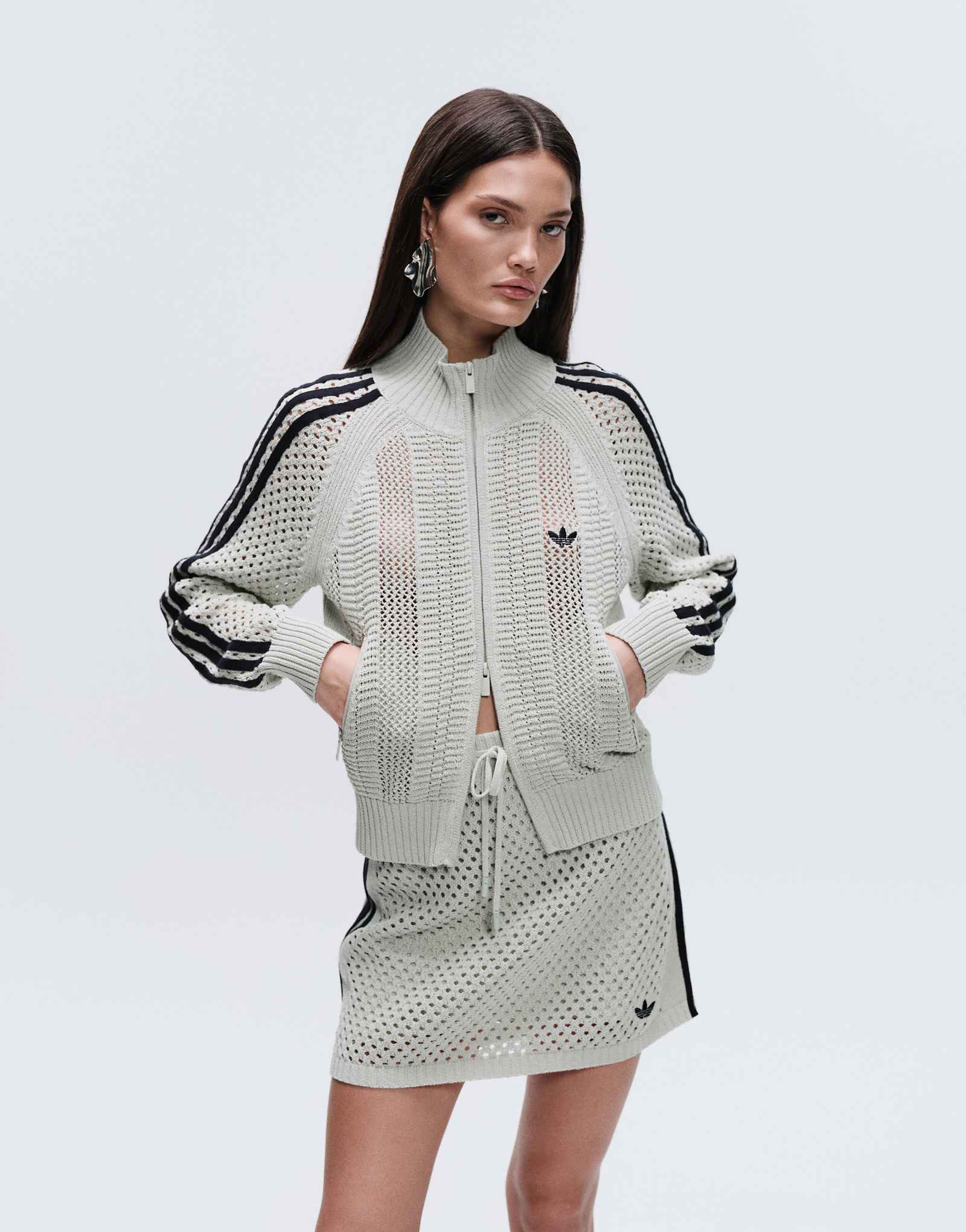 Adidas Originals x ASOS knit track jacket in sage green sage 24190₽