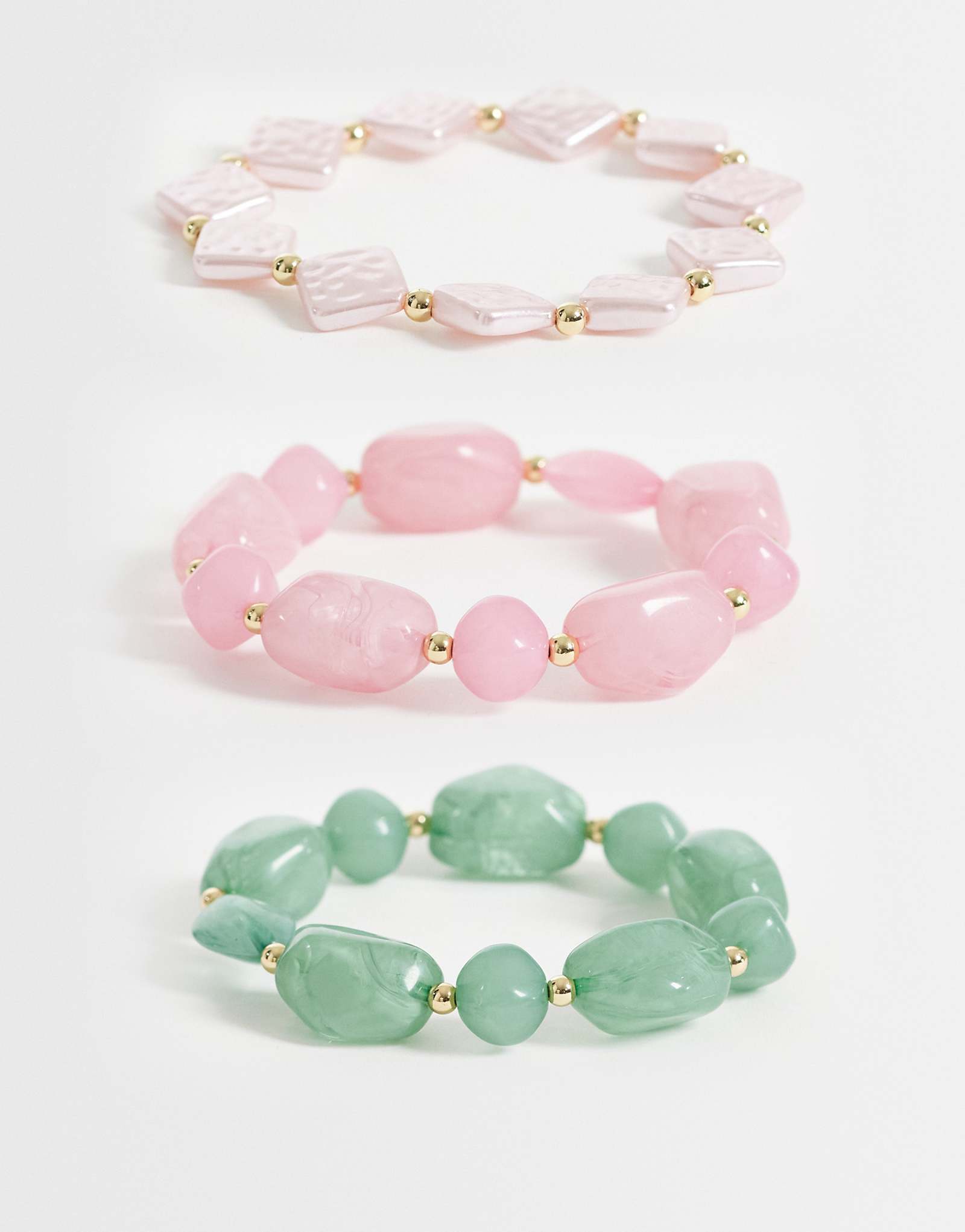 Cotton On 3 pack bracelets in multi multi 6390₽