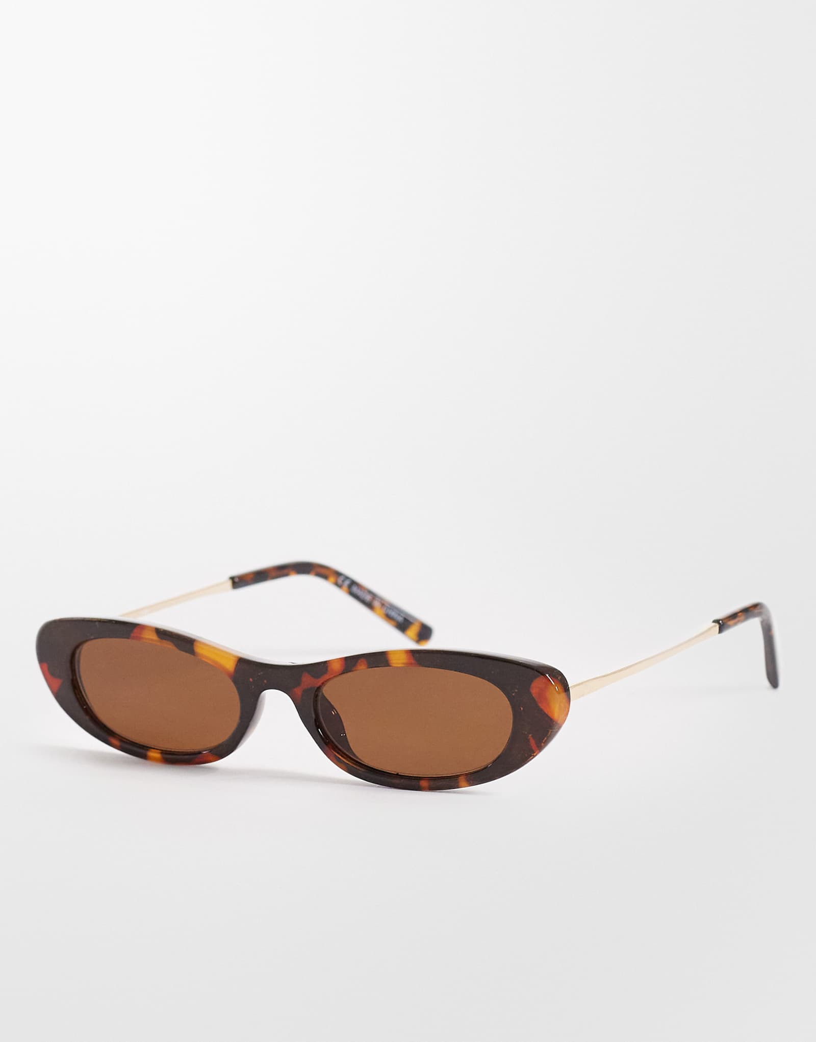 Cotton On Lucia slim line sunglasses in deep tort gold tone deep tort gold tone 4090₽