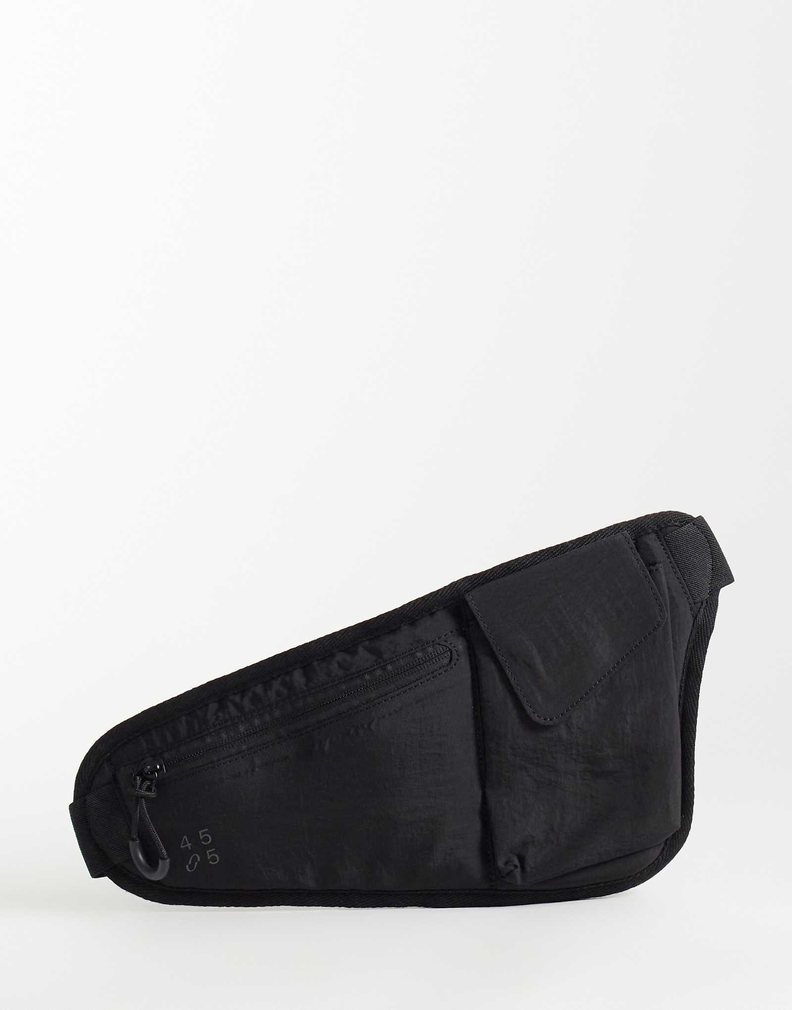 4505 woven running belt with phone holder and reflective detail in black black 5790₽