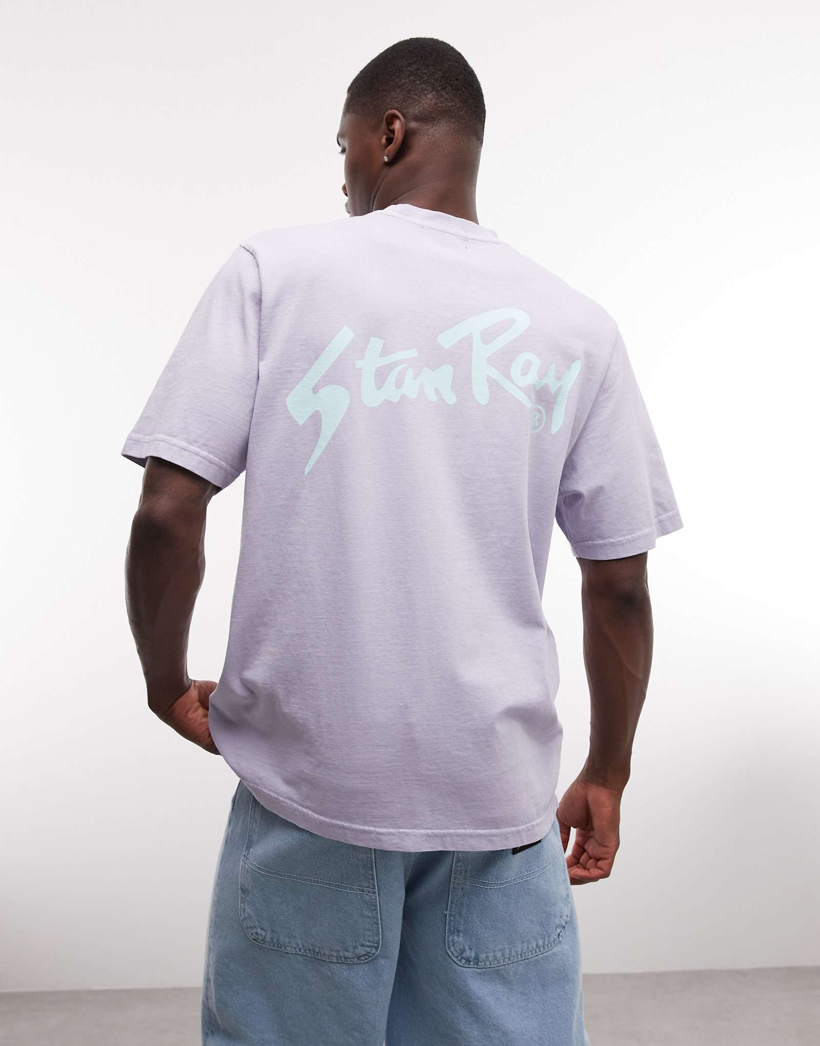 Stan Ray logo short sleeve t-shirt with back print in purple purple 11790₽