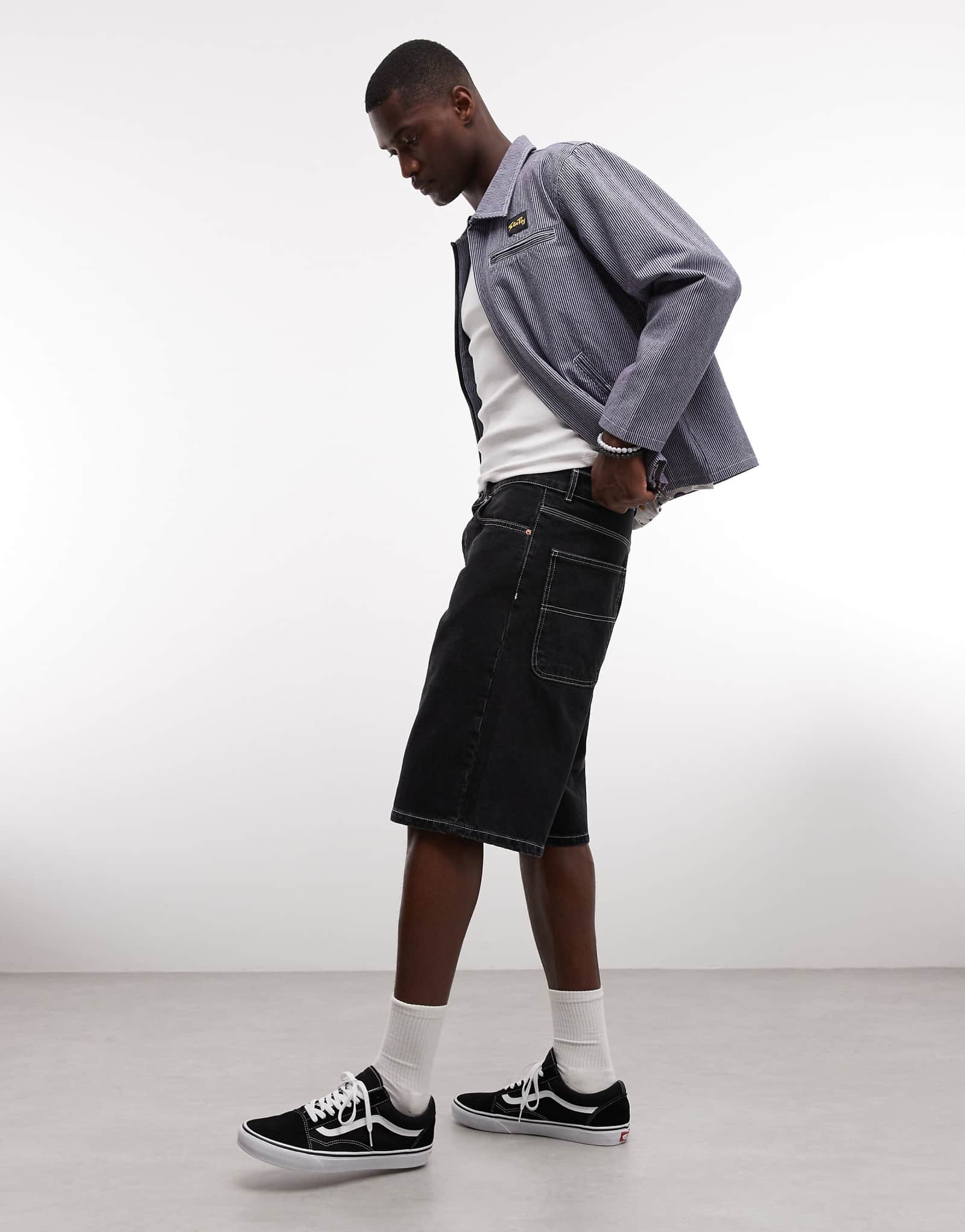 Stan Ray denim relaxed fit shorts in black black
