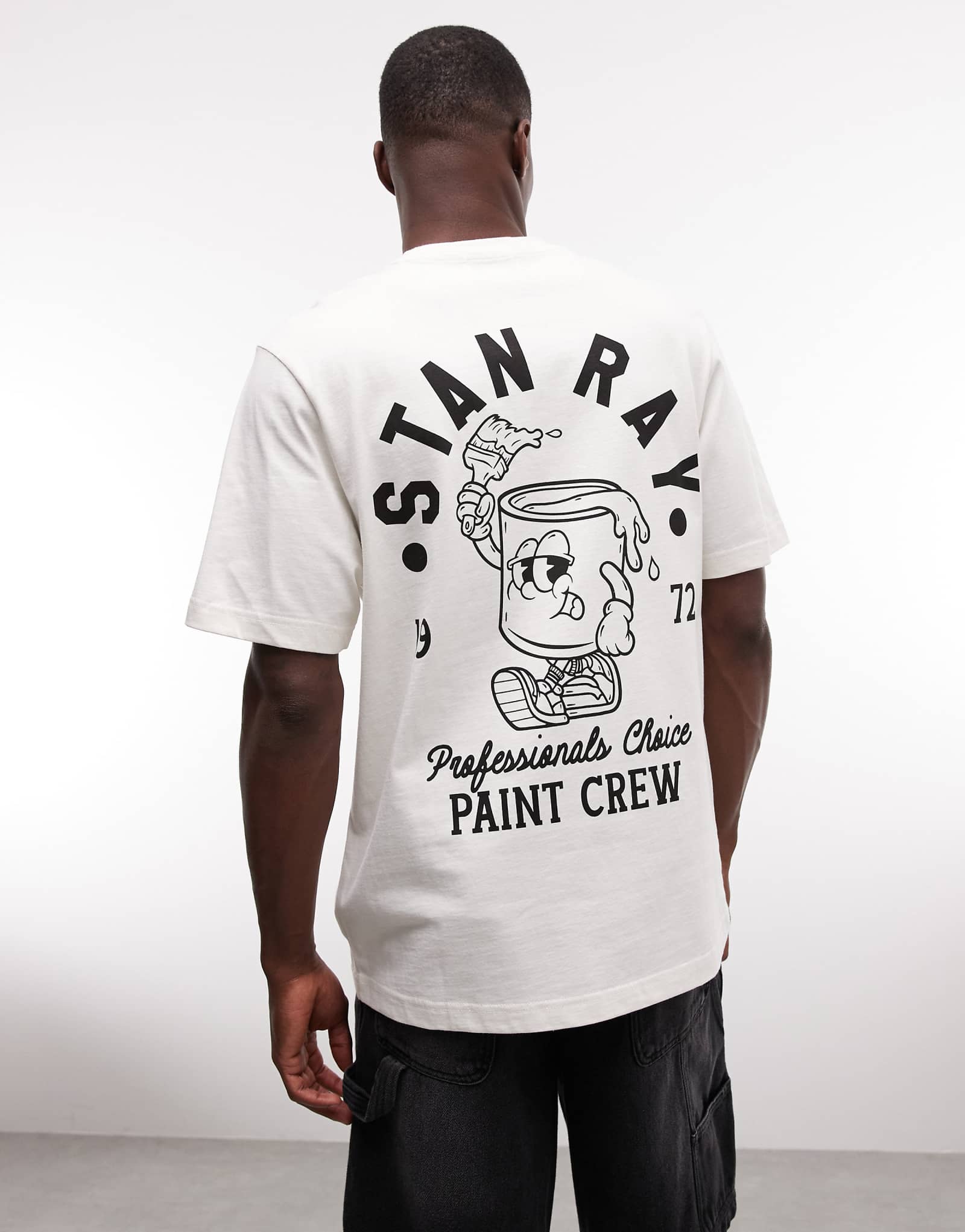 Stan Ray graphic short sleeve T-shirt with back graphic in white white 13590₽