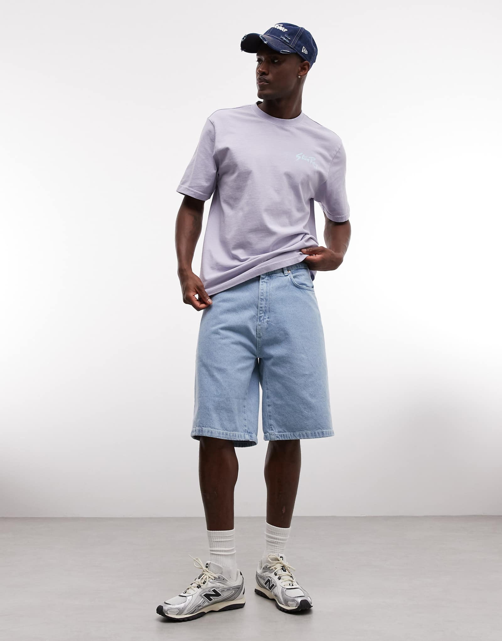 Stan Ray denim relaxed fit shorts in light blue wash light wash blue 25190₽