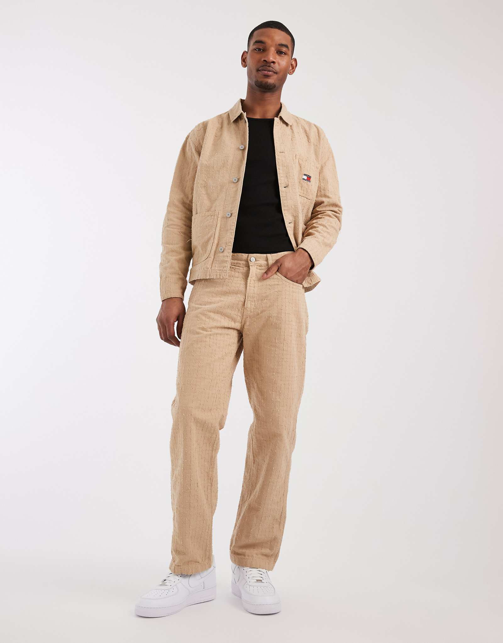 Tommy Jeans Jaimie punch needle pants in beige - part of a set gentle gold 30990₽