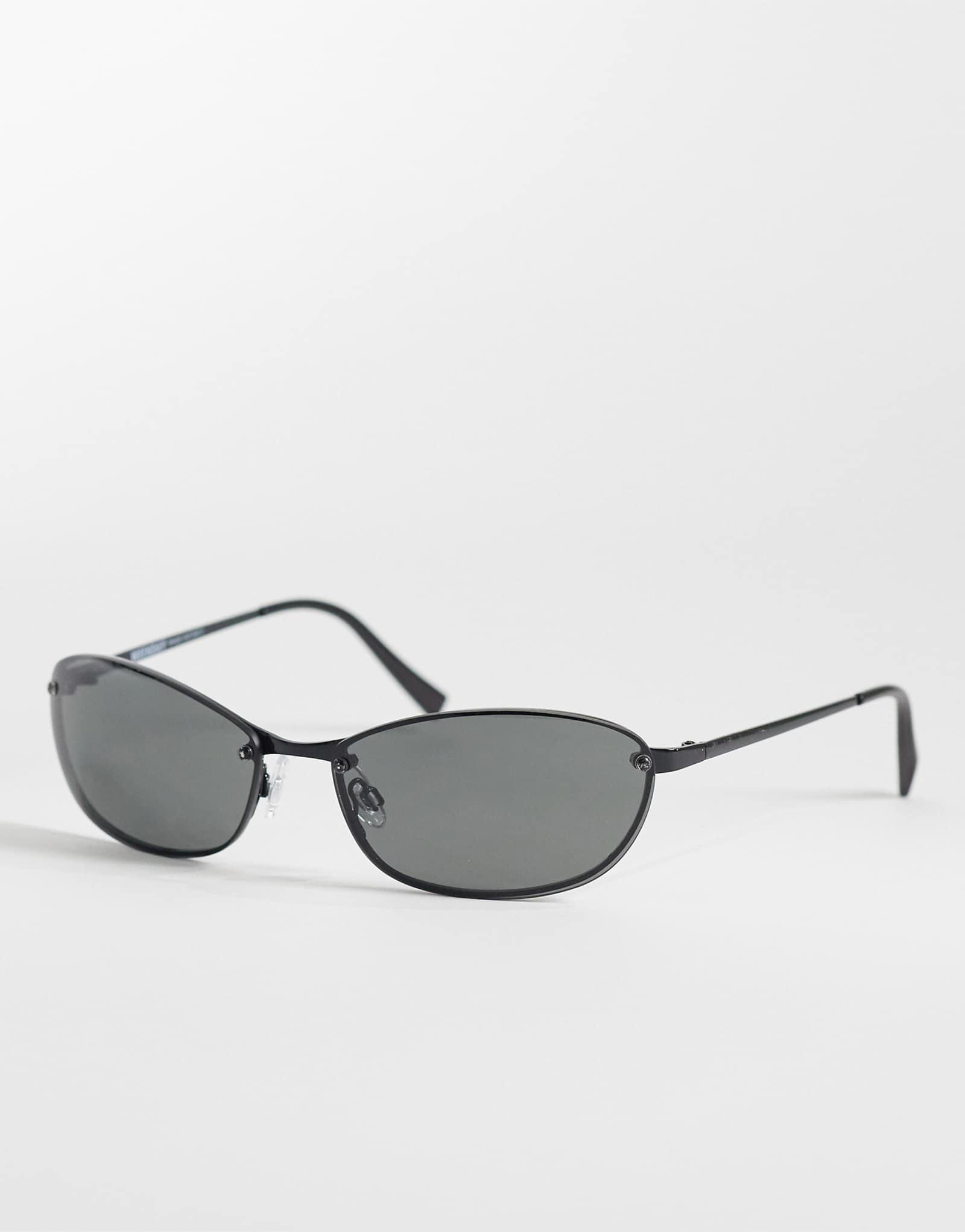 Weekday rimless oval sunglasses in black black 6790₽
