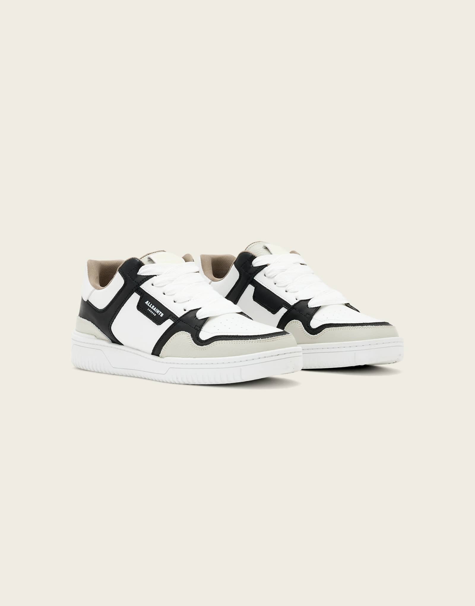 AllSaints Regan leather chunky low top sneakers in white white 47790₽