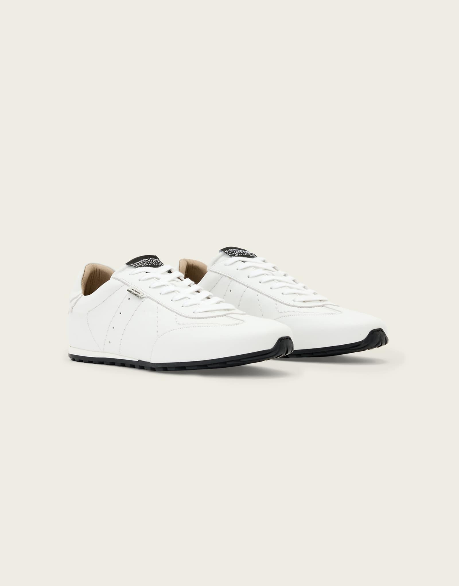 AllSaints Liam leather low top sneakers in white white 47790₽