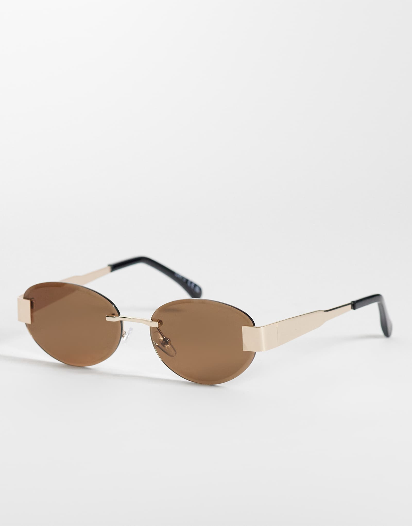 Gina Tricot rimless sunglasses in brown and gold brown 4390₽
