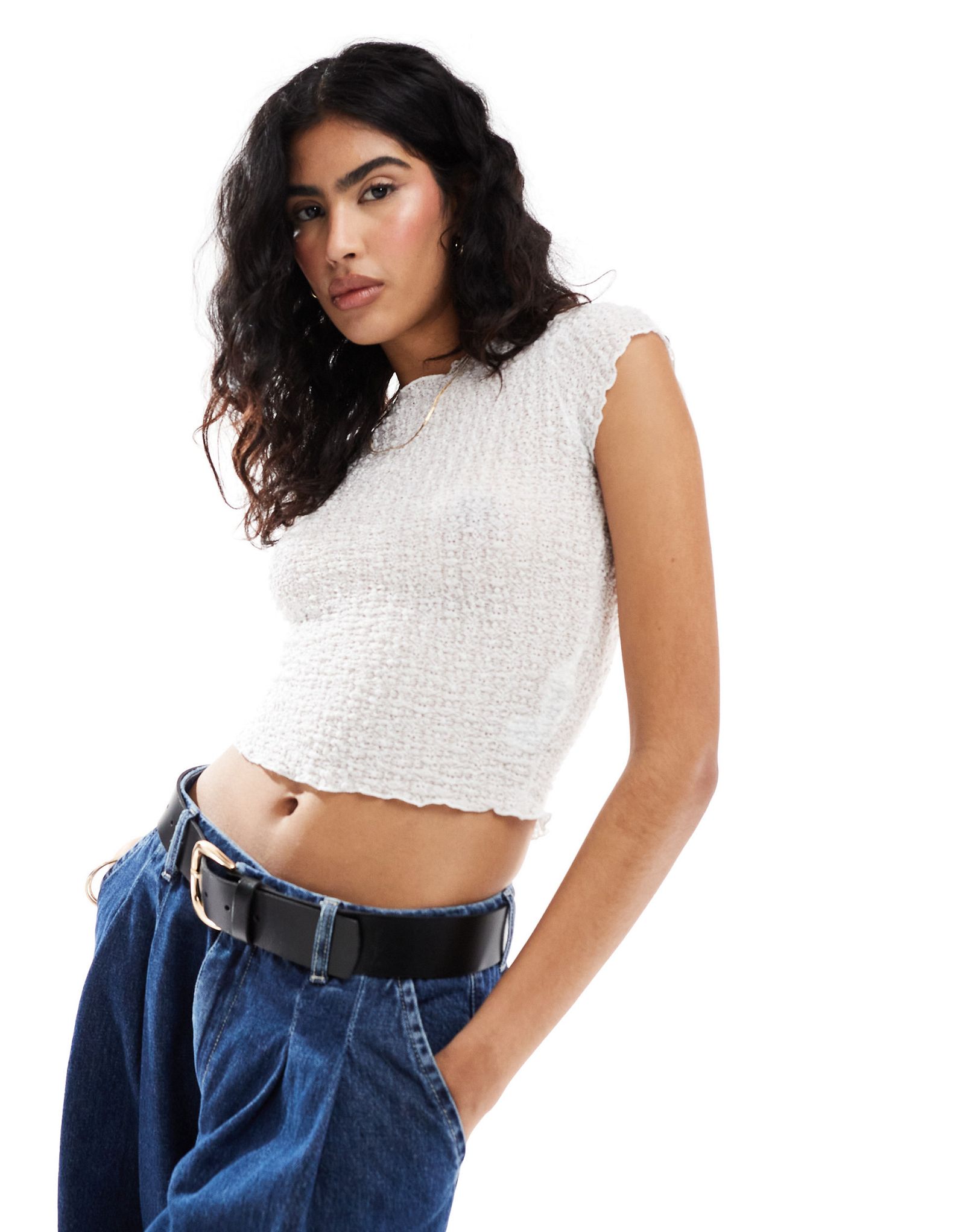 Белая текстурированная детская футболка ASOS DESIGN 3390₽