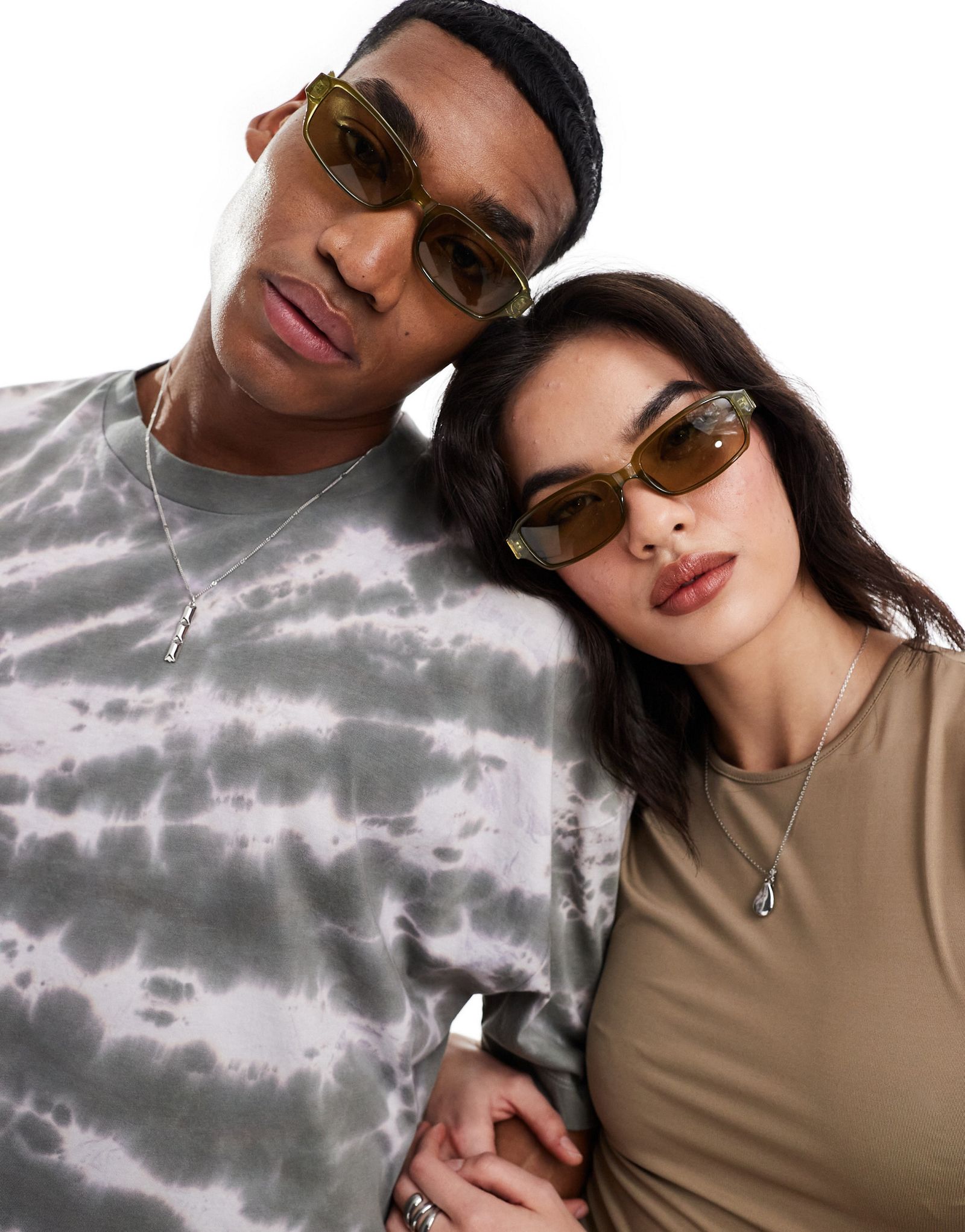 Зеленые прямоугольные солнцезащитные очки AIRE