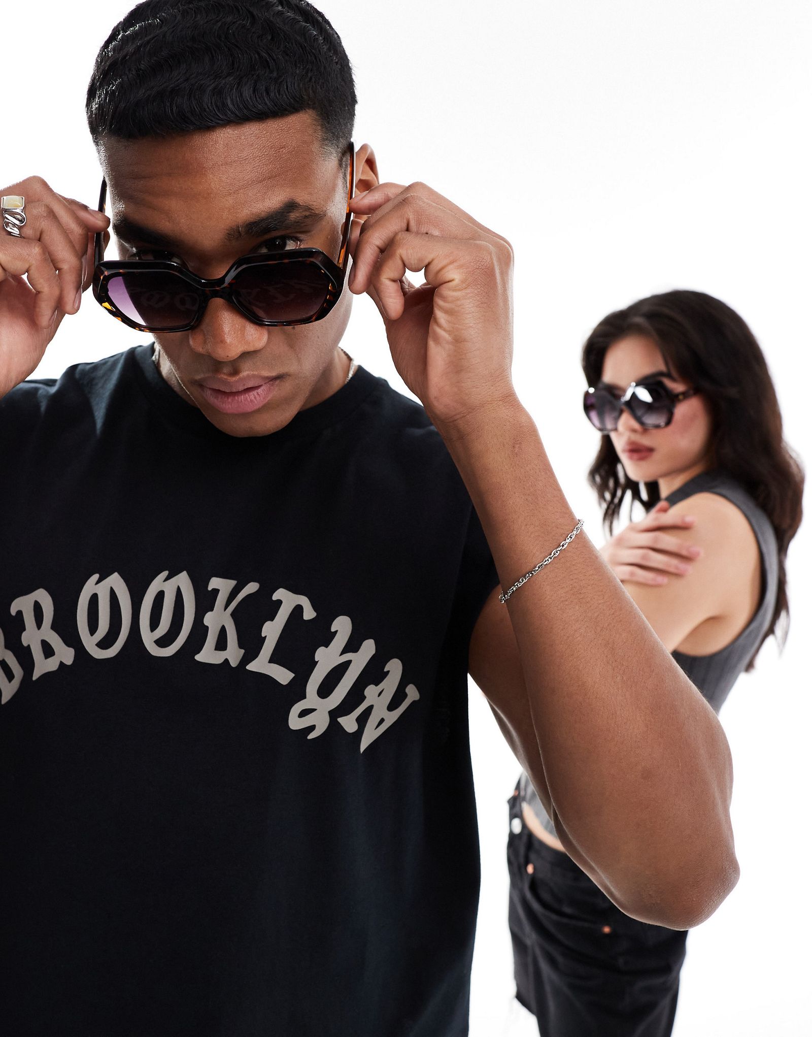 Солнцезащитные очки в шестиугольной оправе AIRE Meteo черепахового цвета