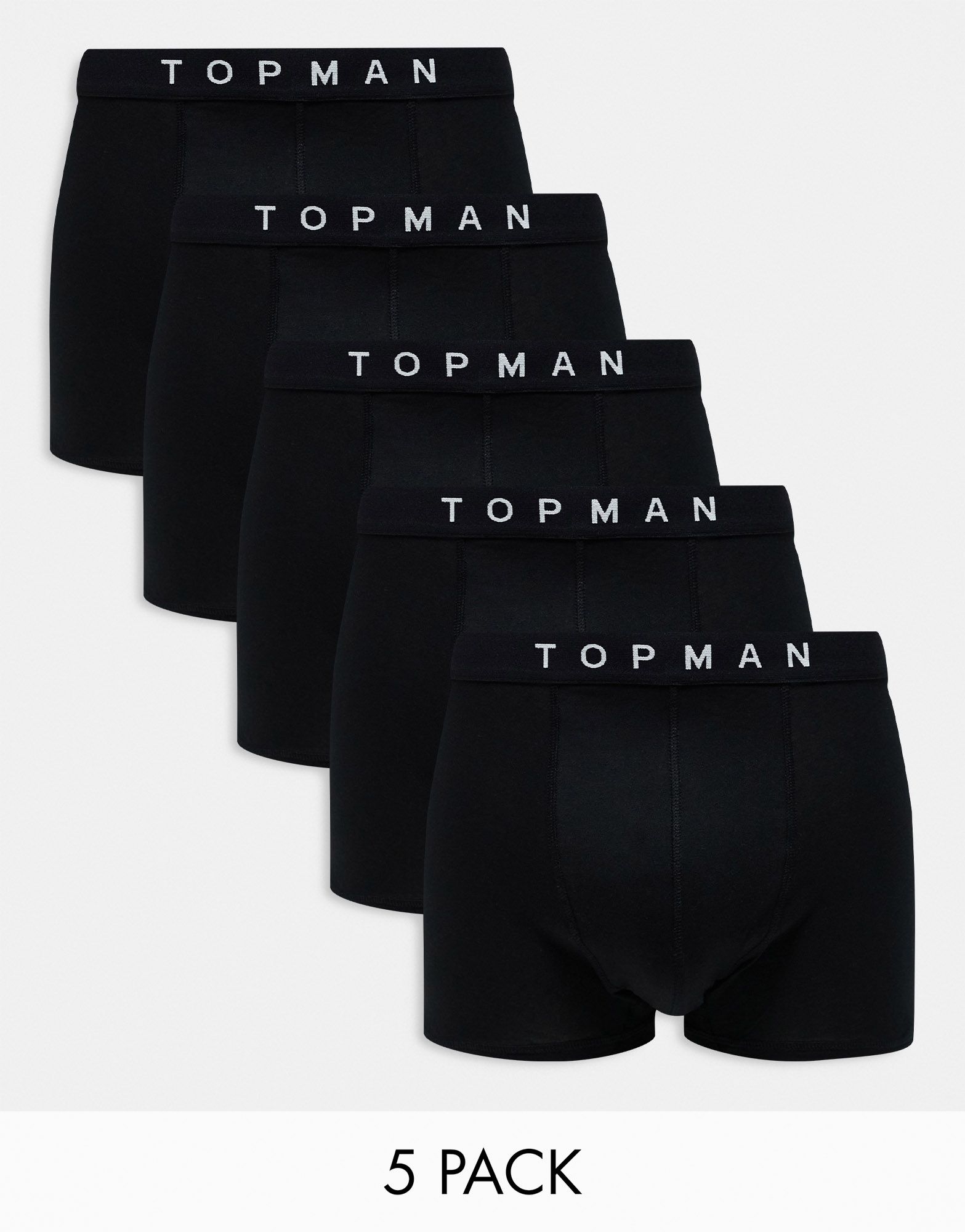 Черные трусы Topman 5 штук с черными поясами 11090₽