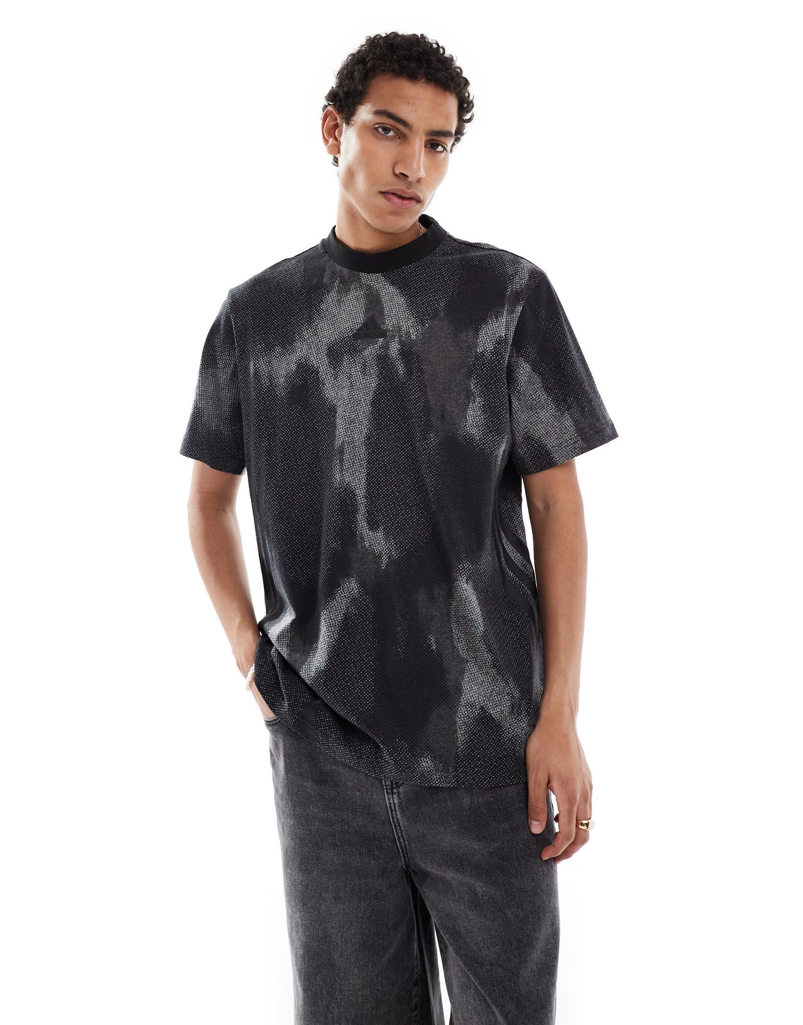 Черная футболка с 3 полосками adidas Future Icons