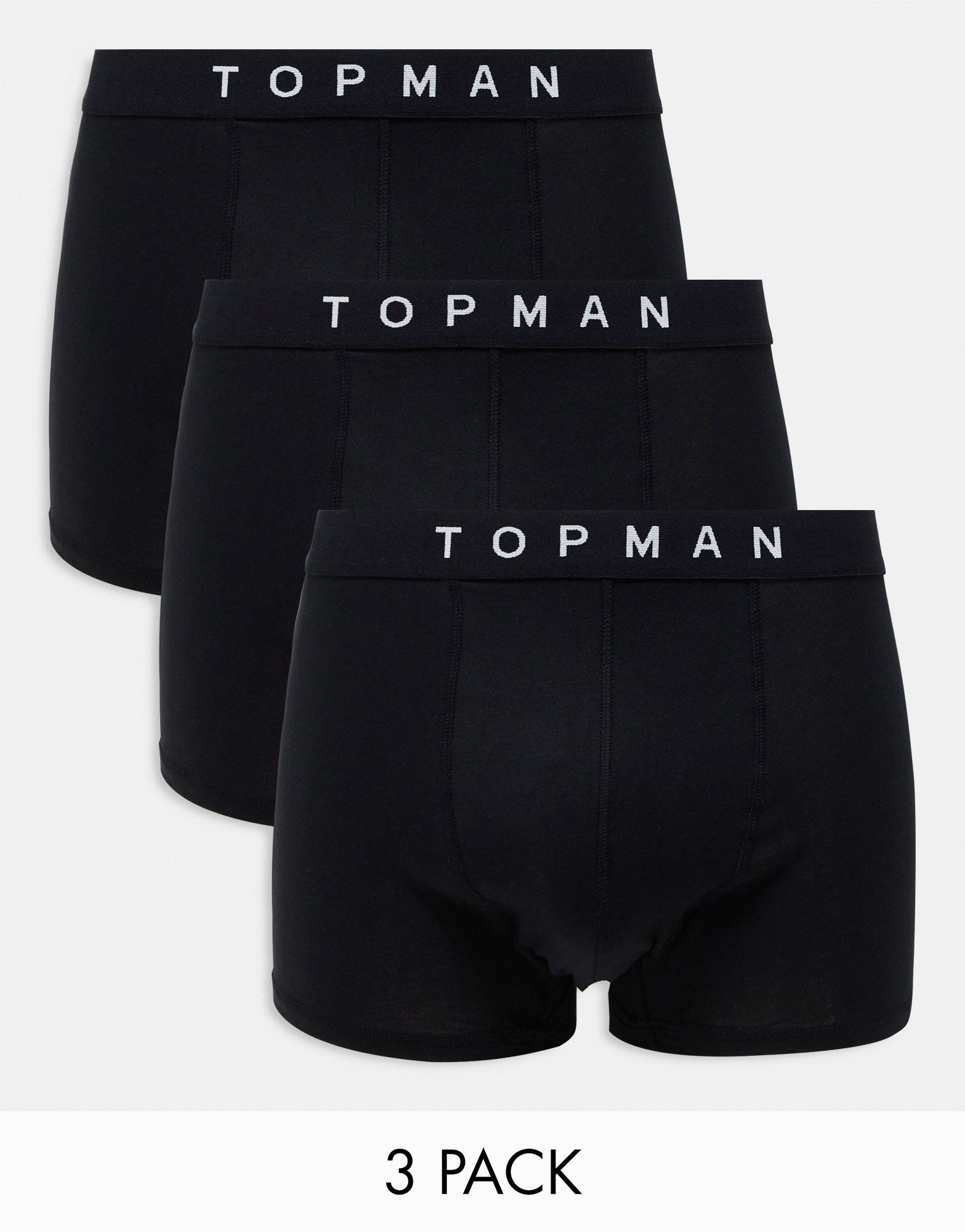Трусы Topman 3 pack черного цвета с черными поясами 6690₽