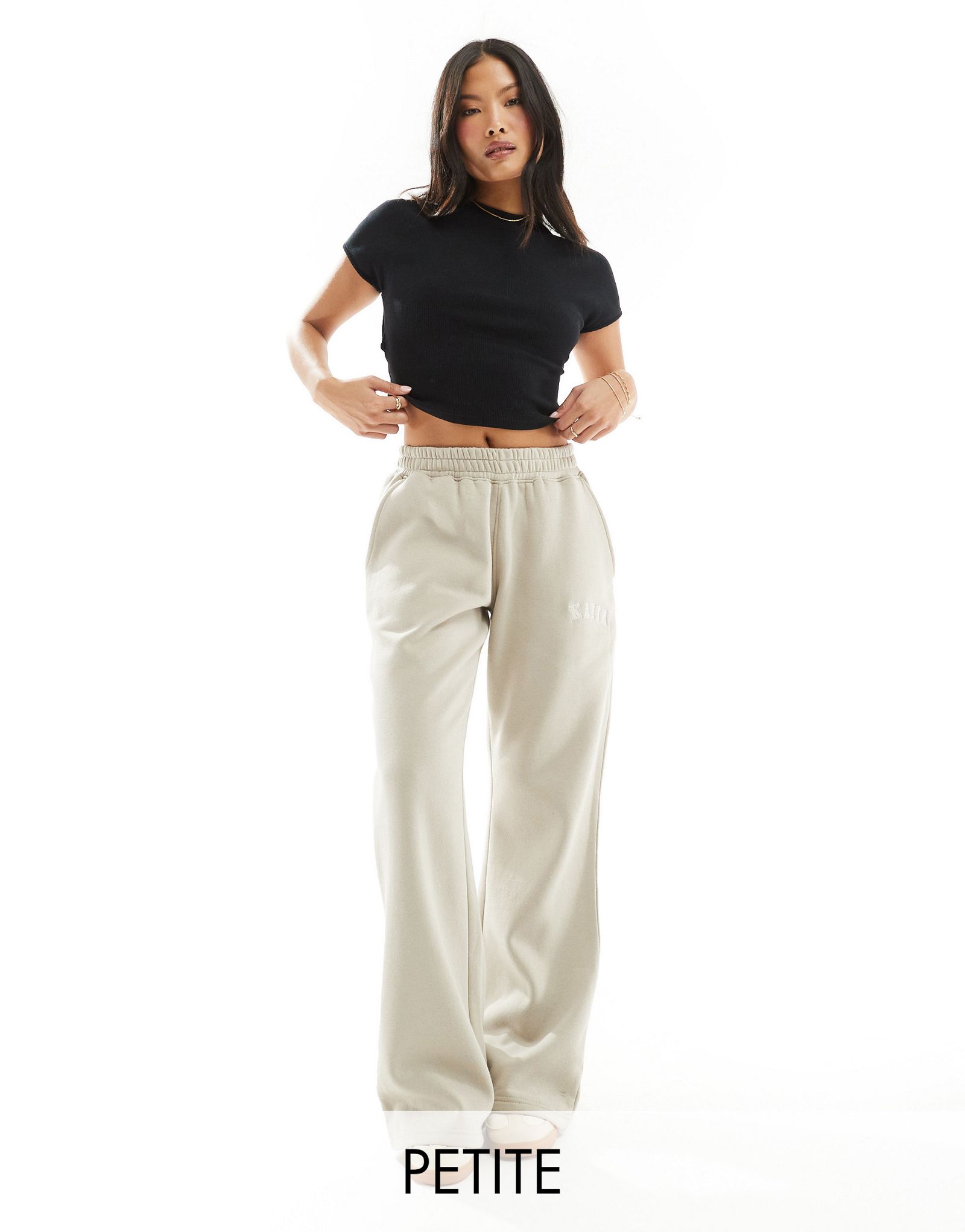 Широкие спортивные брюки Kaiia Petite из камня