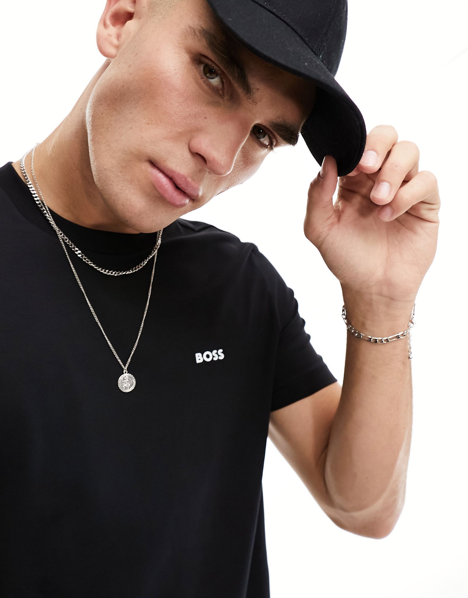 Футболка BOSS Green обычного покроя черного цвета 7990₽